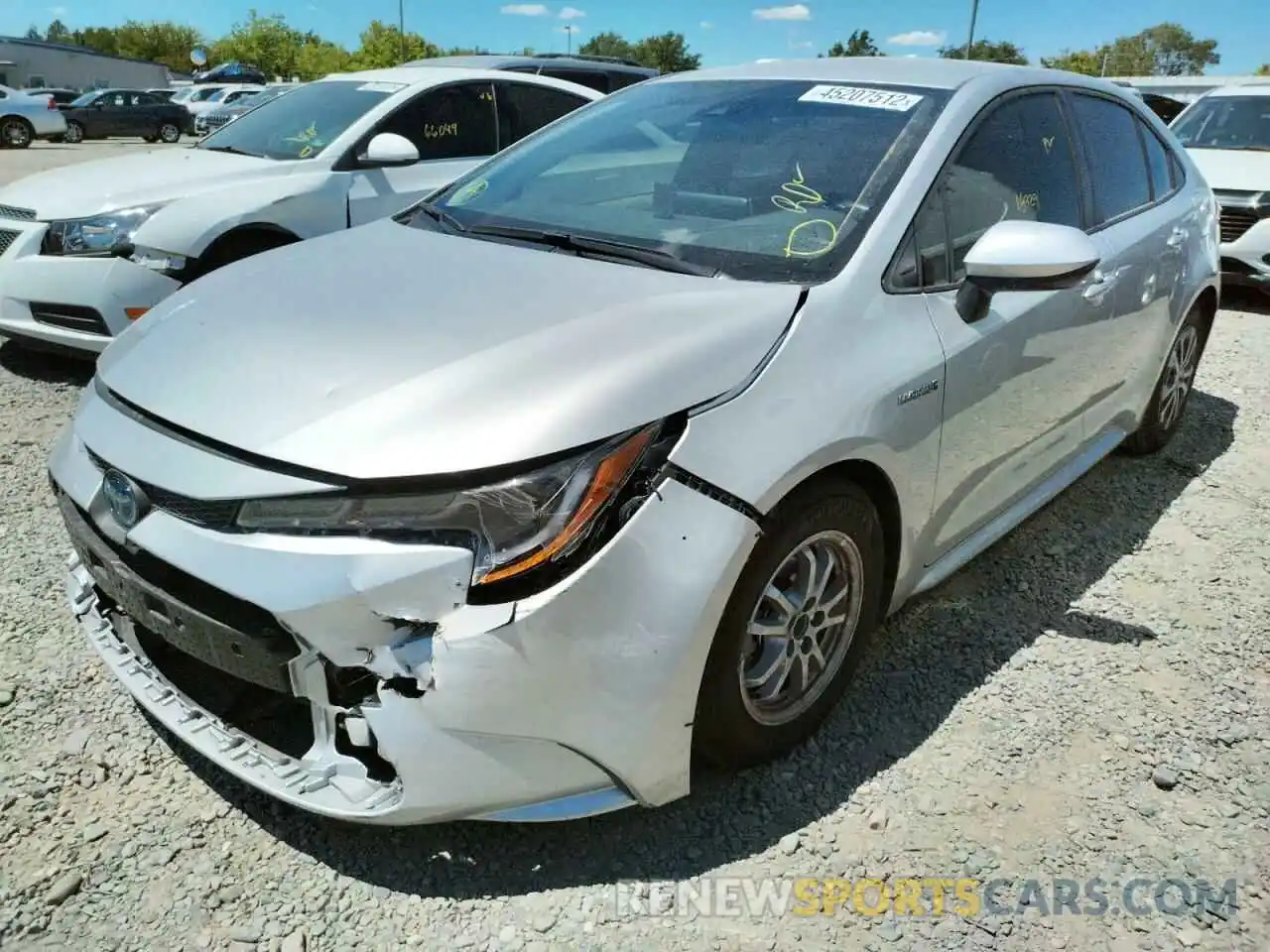 2 Photograph of a damaged car JTDEAMDEXMJ030249 TOYOTA COROLLA 2021