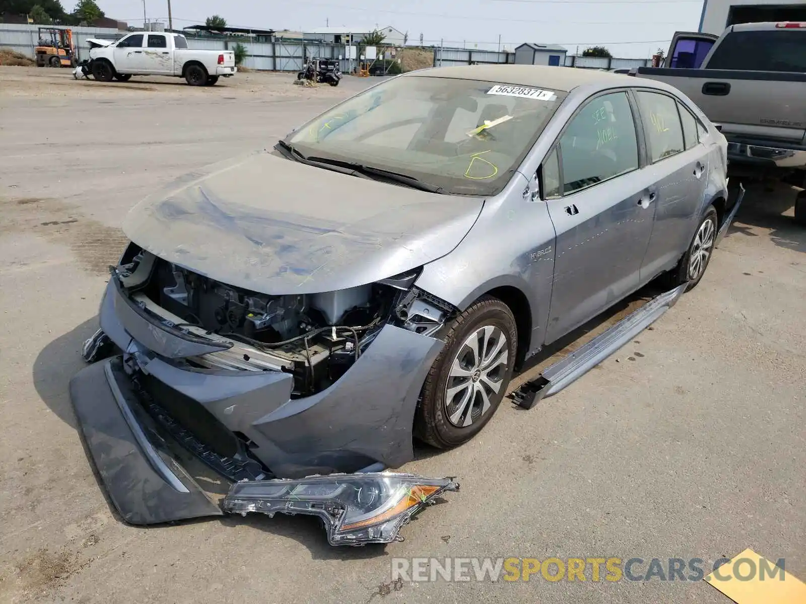 2 Photograph of a damaged car JTDEAMDEXMJ031532 TOYOTA COROLLA 2021