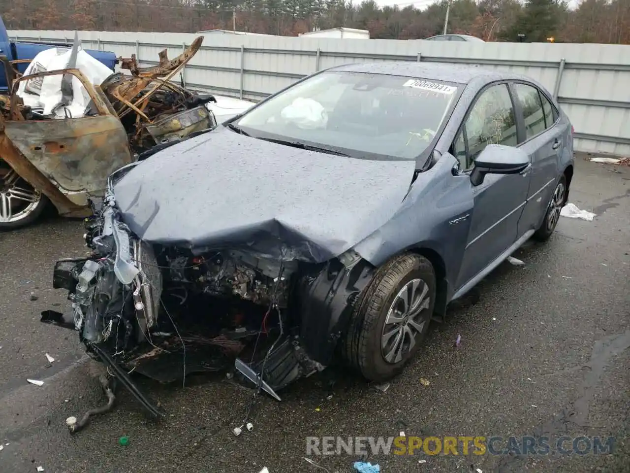 2 Photograph of a damaged car JTDEAMDEXMJ032812 TOYOTA COROLLA 2021