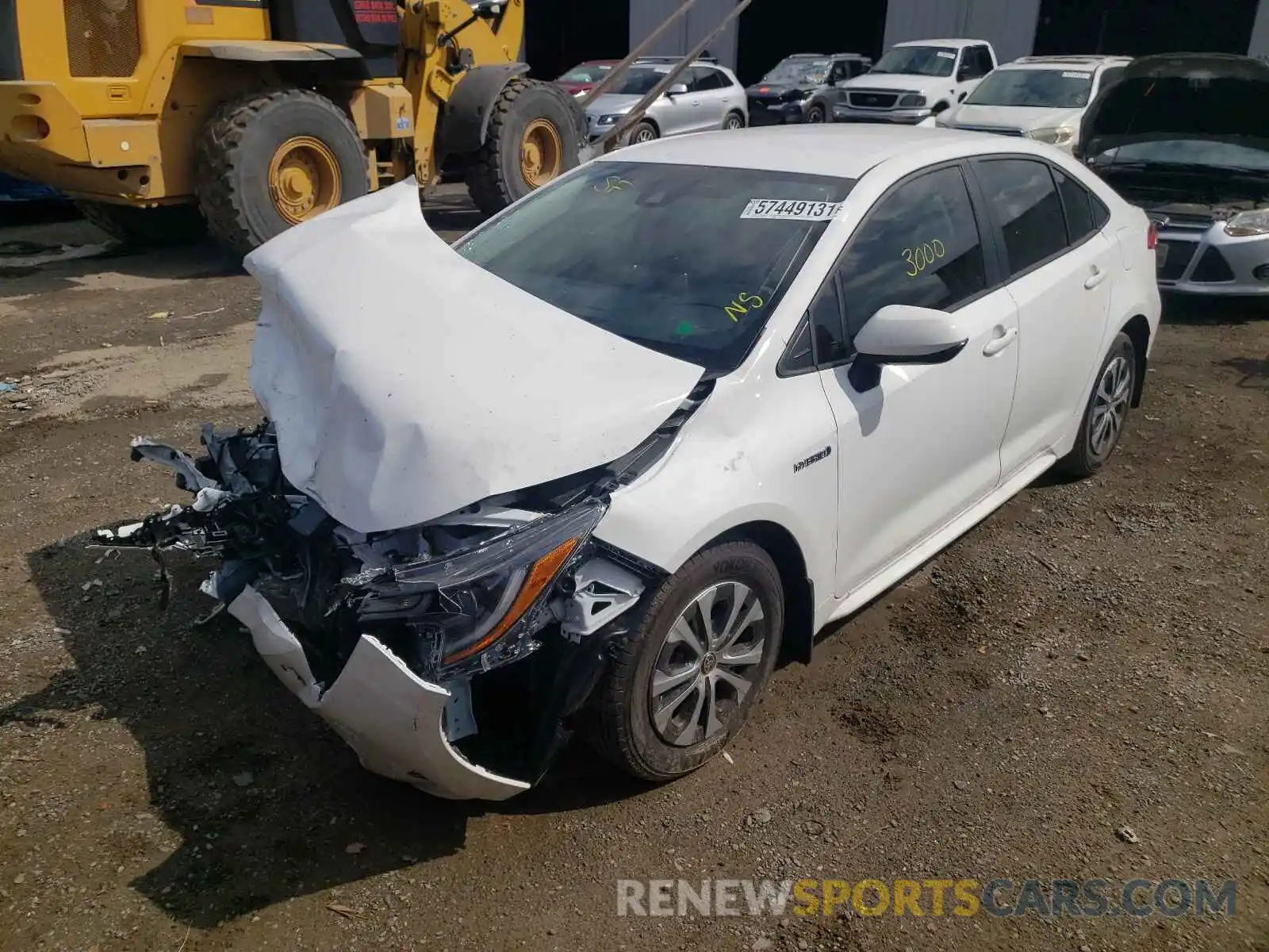 2 Photograph of a damaged car JTDEAMDEXMJ035306 TOYOTA COROLLA 2021