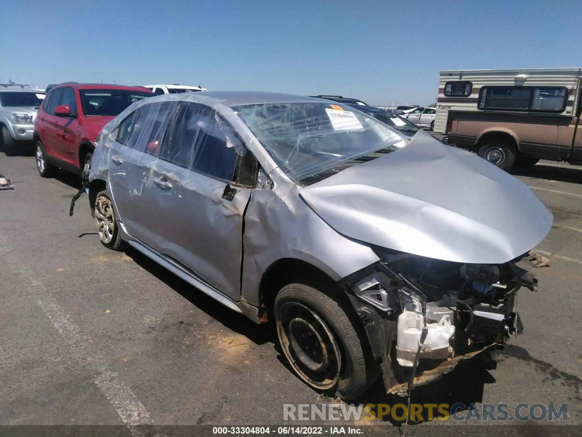 1 Photograph of a damaged car JTDEPMAE0MJ117578 TOYOTA COROLLA 2021