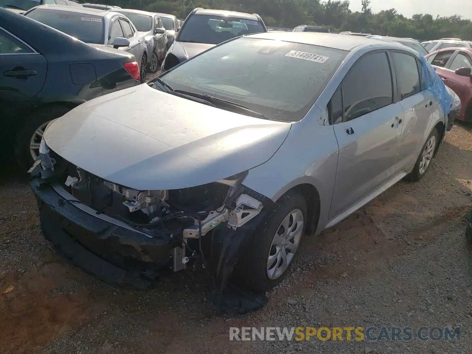 2 Photograph of a damaged car JTDEPMAE0MJ118214 TOYOTA COROLLA 2021