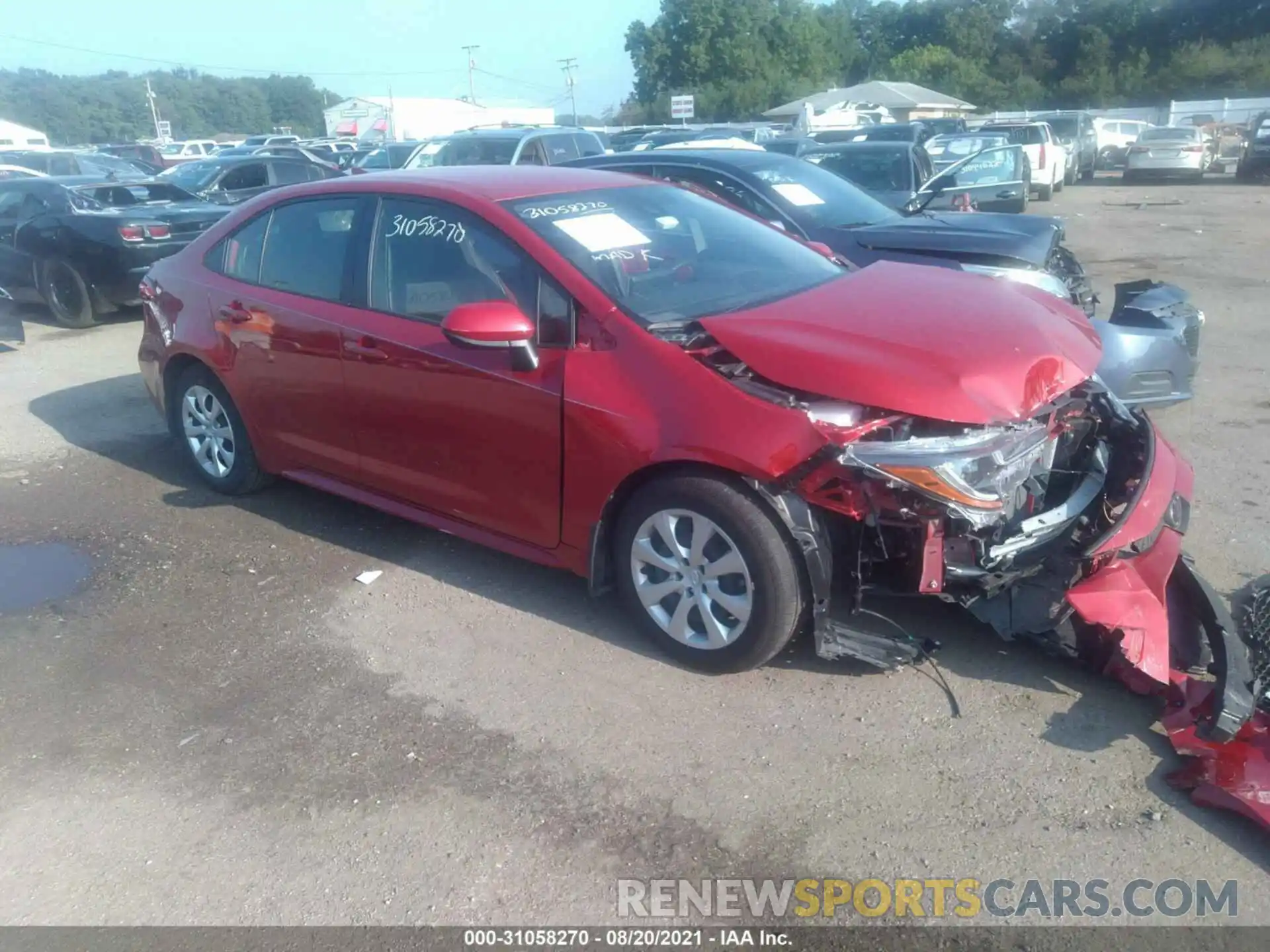 1 Photograph of a damaged car JTDEPMAE0MJ119797 TOYOTA COROLLA 2021