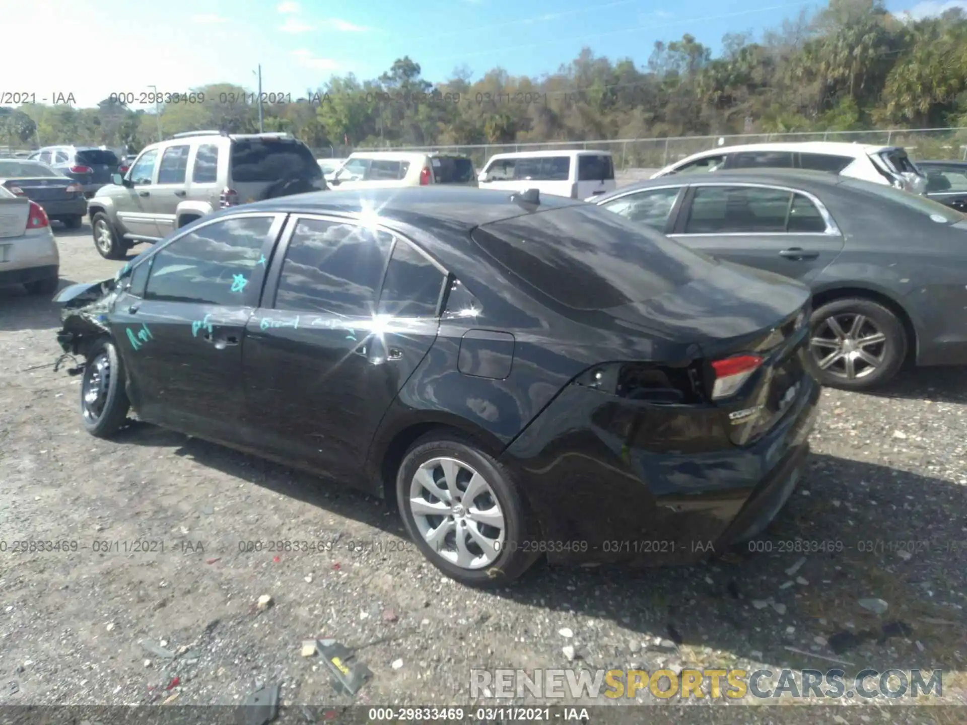 3 Photograph of a damaged car JTDEPMAE0MJ121257 TOYOTA COROLLA 2021