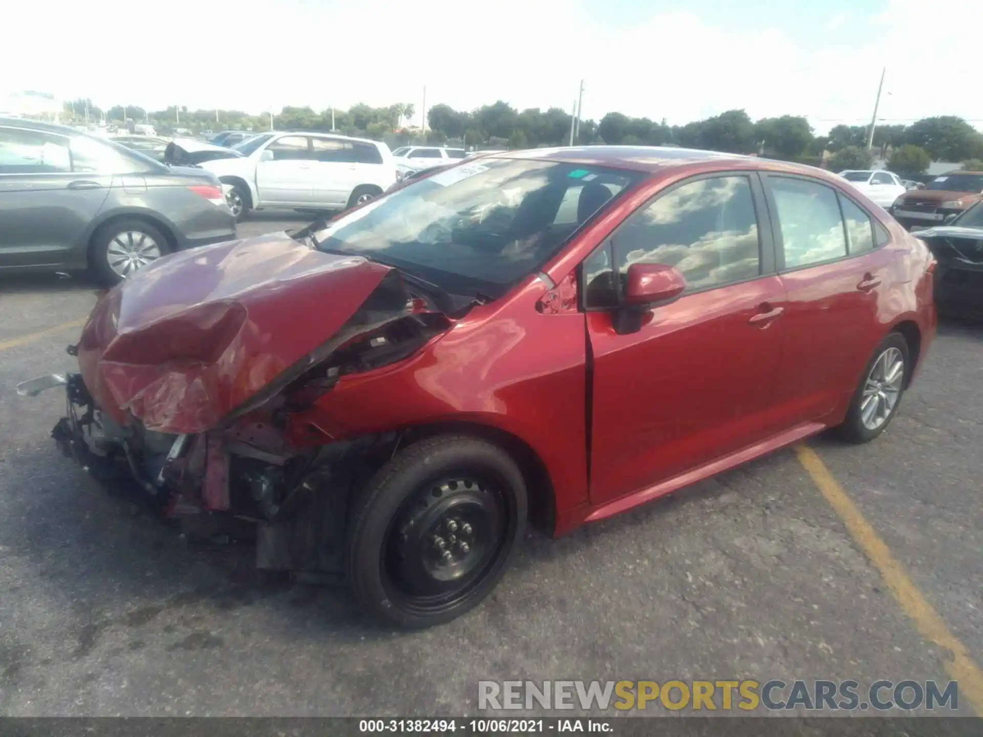 2 Photograph of a damaged car JTDEPMAE0MJ123767 TOYOTA COROLLA 2021