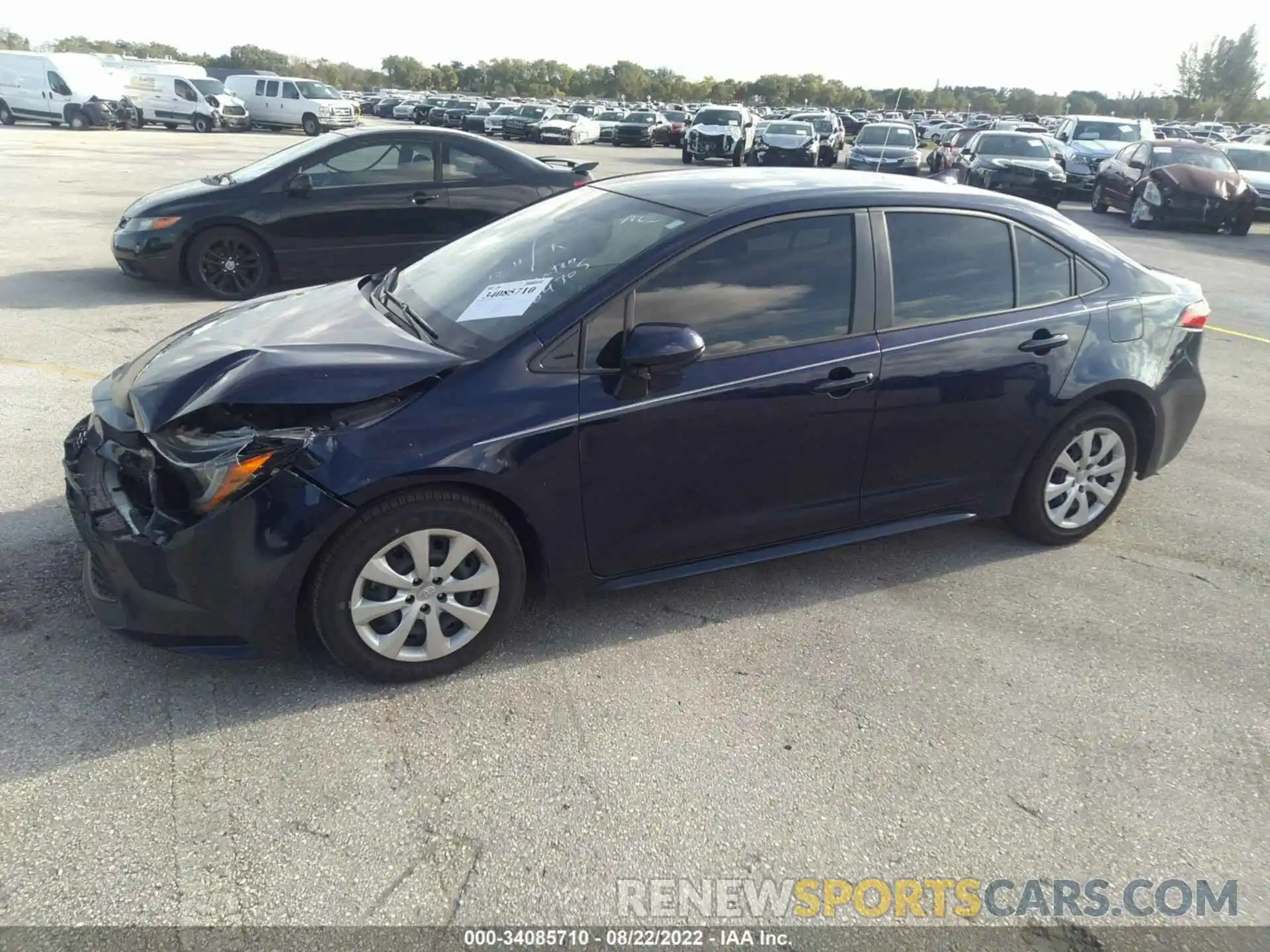 2 Photograph of a damaged car JTDEPMAE0MJ124305 TOYOTA COROLLA 2021