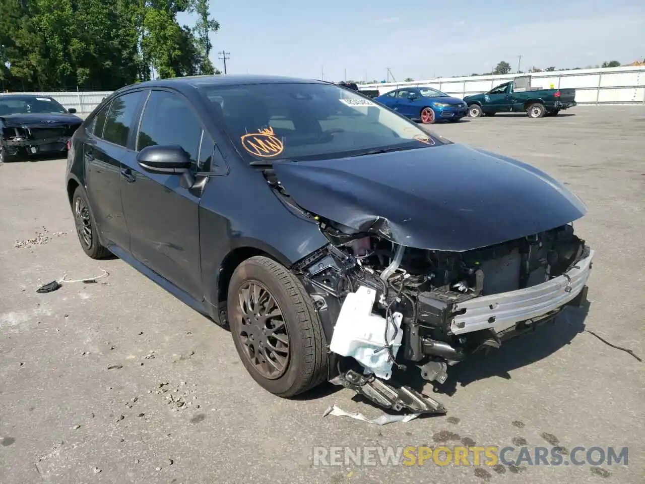 1 Photograph of a damaged car JTDEPMAE0MJ124630 TOYOTA COROLLA 2021