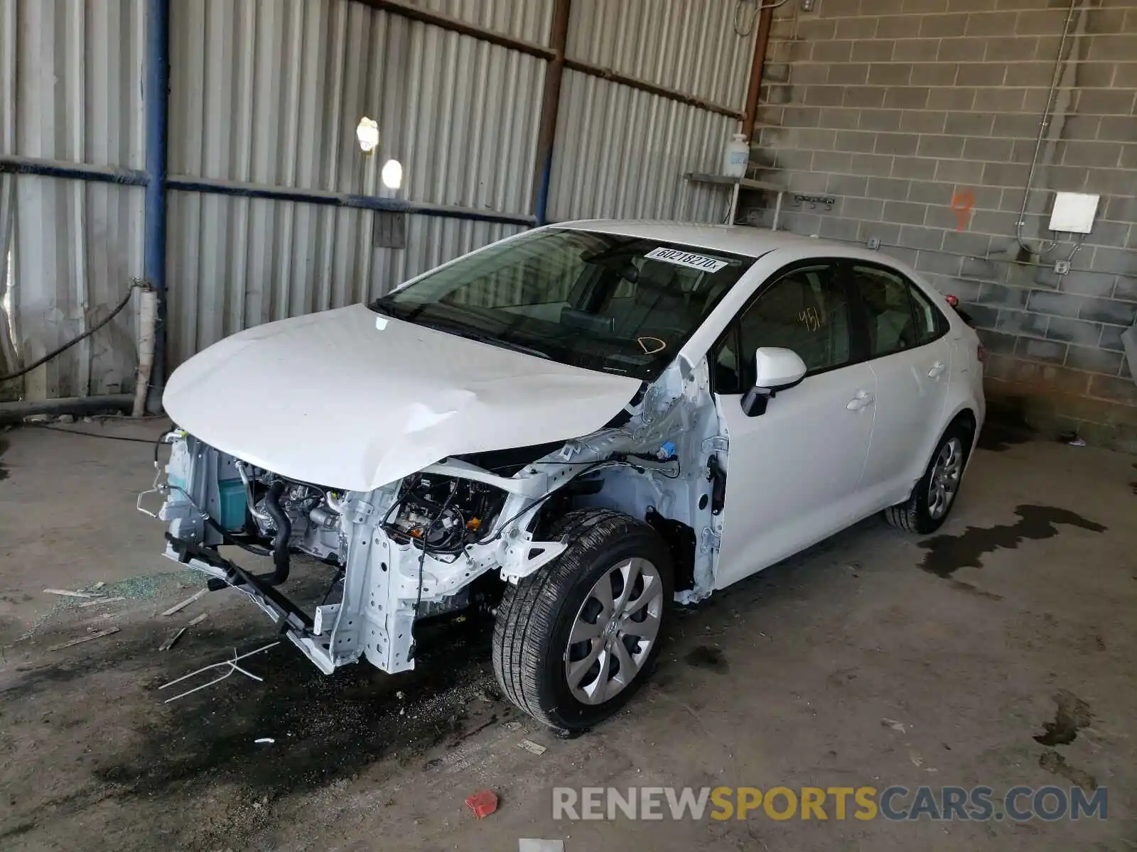 2 Photograph of a damaged car JTDEPMAE0MJ125504 TOYOTA COROLLA 2021