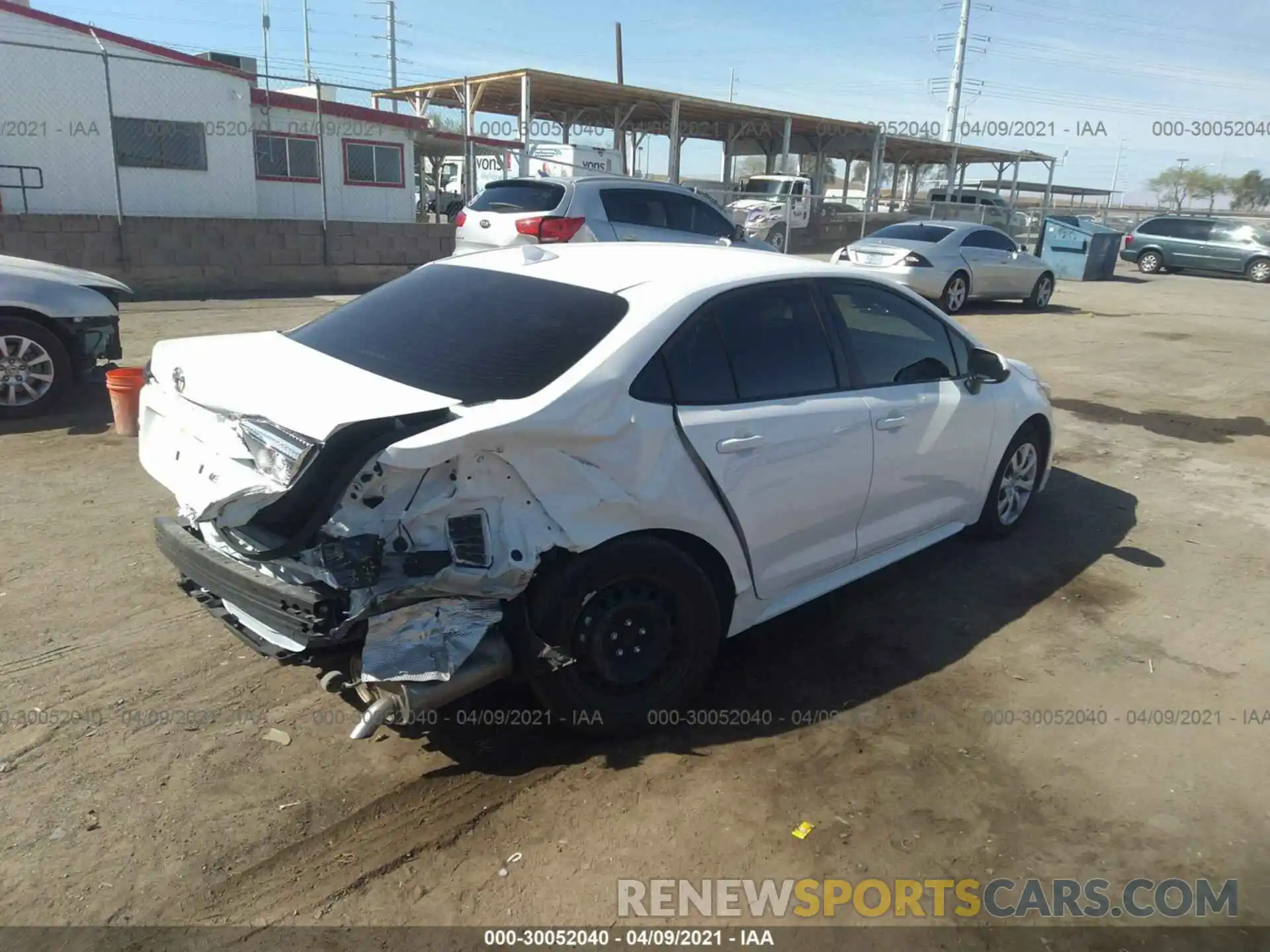 4 Photograph of a damaged car JTDEPMAE0MJ127544 TOYOTA COROLLA 2021