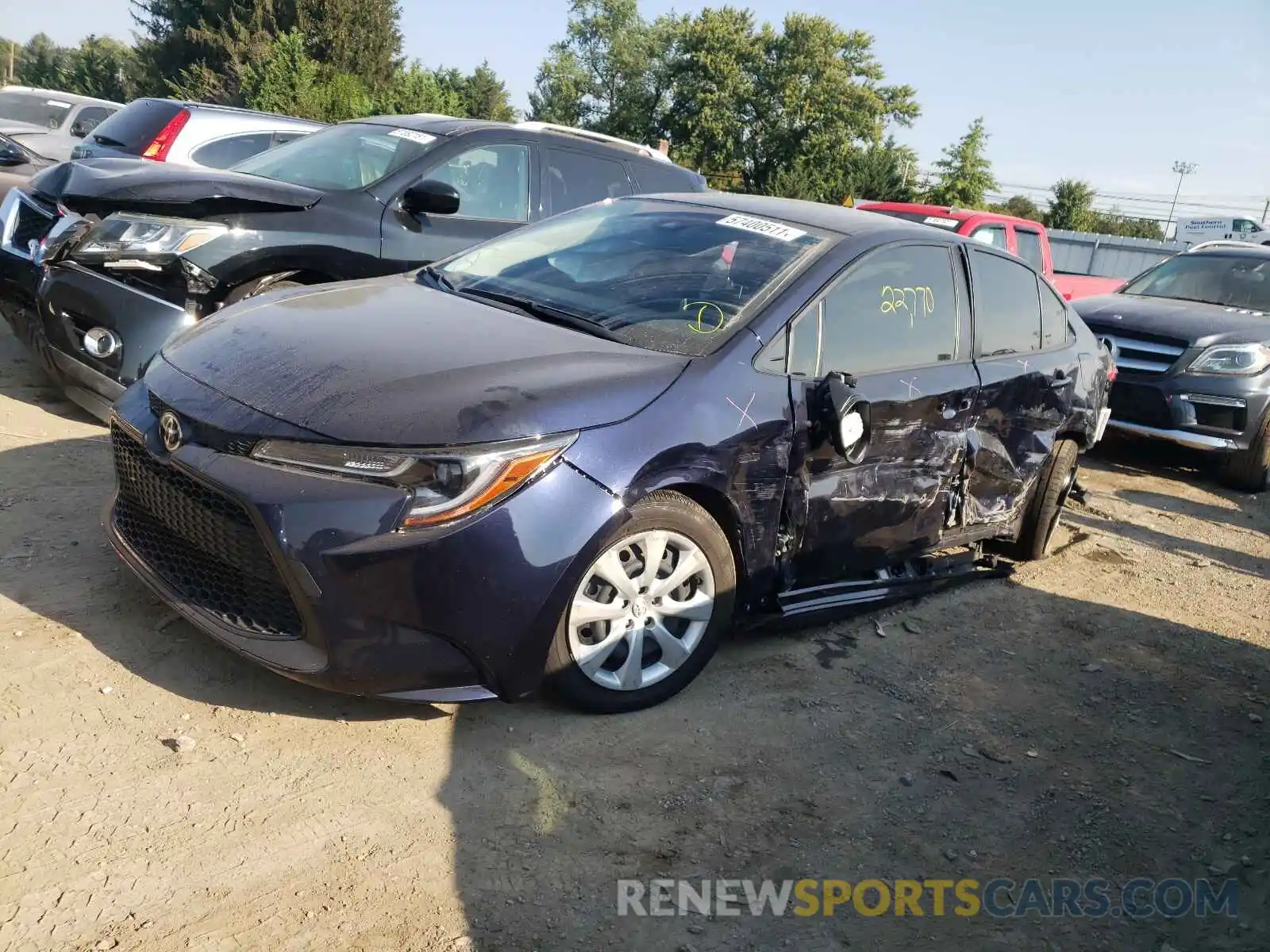 2 Photograph of a damaged car JTDEPMAE0MJ130590 TOYOTA COROLLA 2021