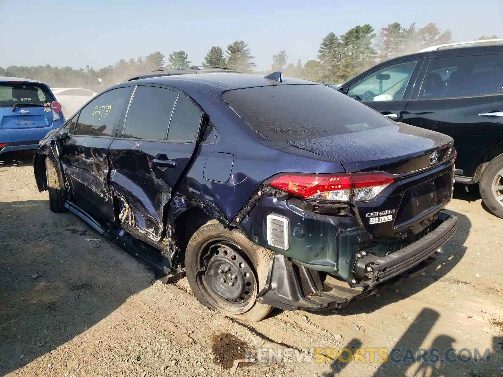 3 Photograph of a damaged car JTDEPMAE0MJ130590 TOYOTA COROLLA 2021