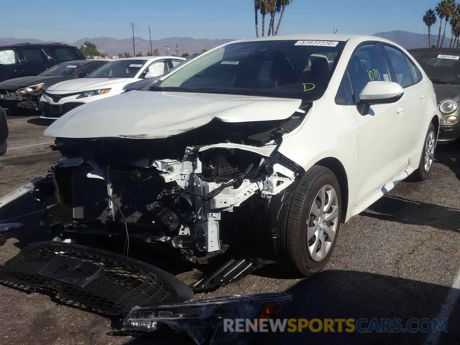 2 Photograph of a damaged car JTDEPMAE0MJ132372 TOYOTA COROLLA 2021