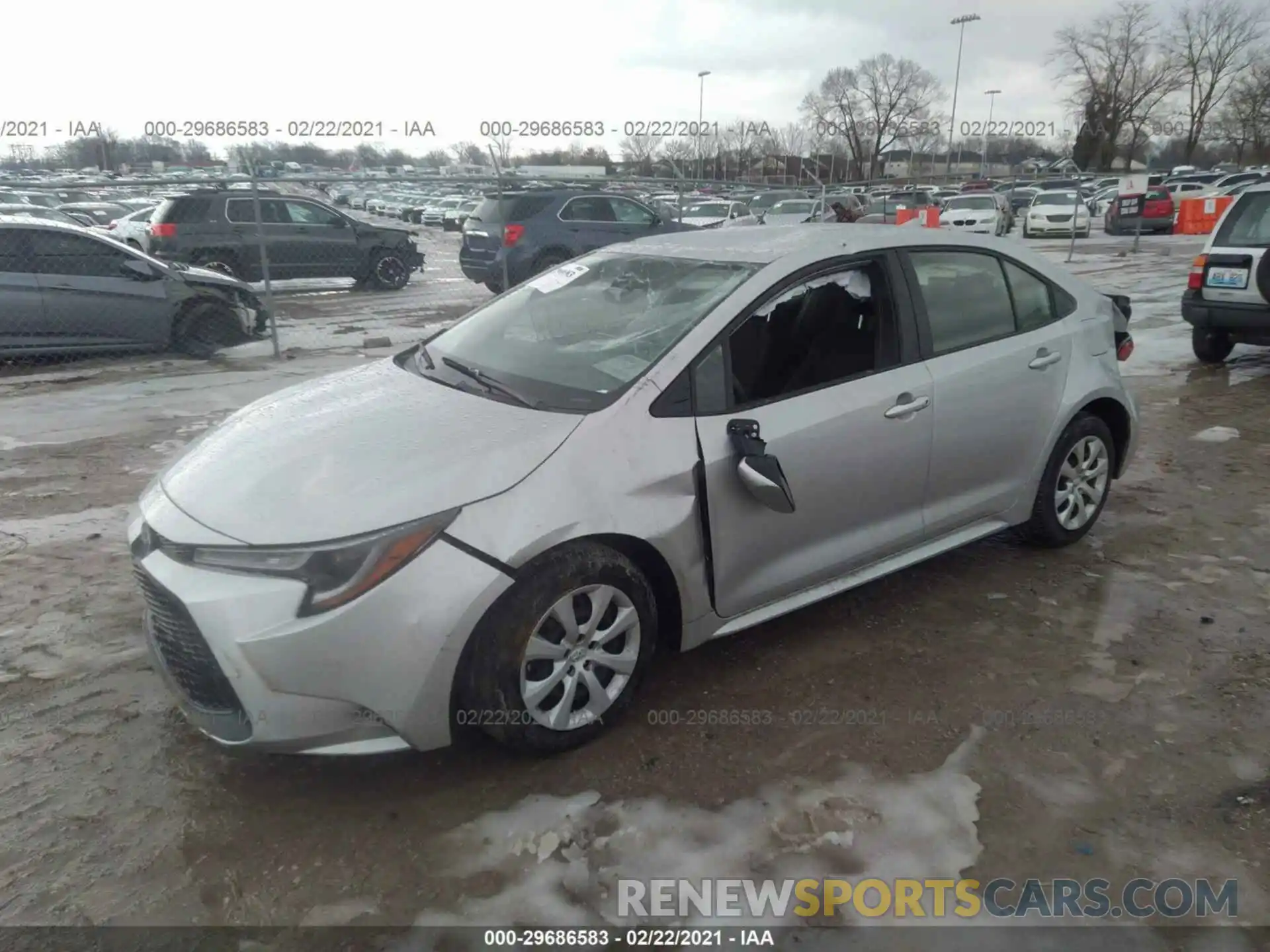 2 Photograph of a damaged car JTDEPMAE0MJ133358 TOYOTA COROLLA 2021