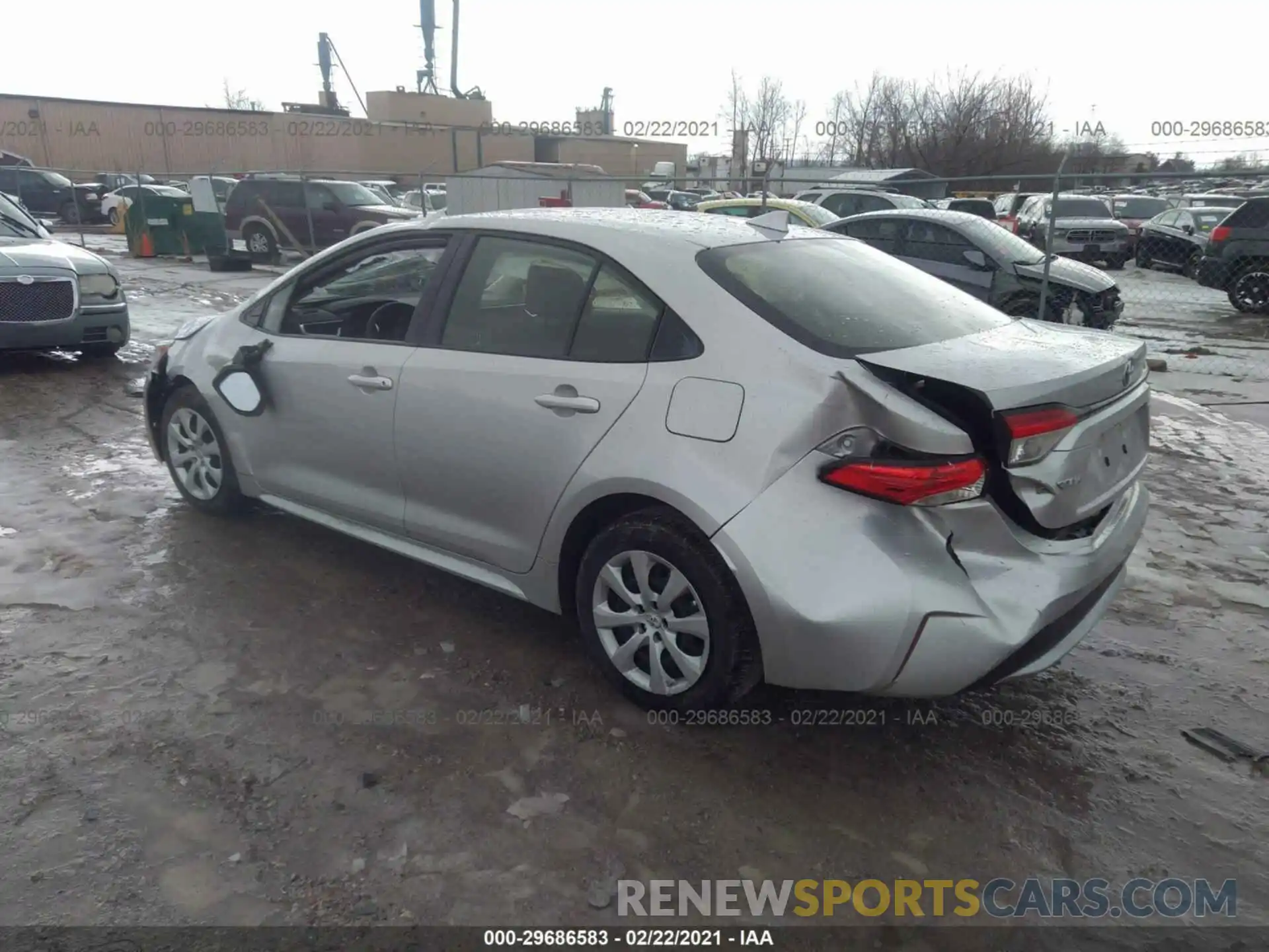 3 Photograph of a damaged car JTDEPMAE0MJ133358 TOYOTA COROLLA 2021