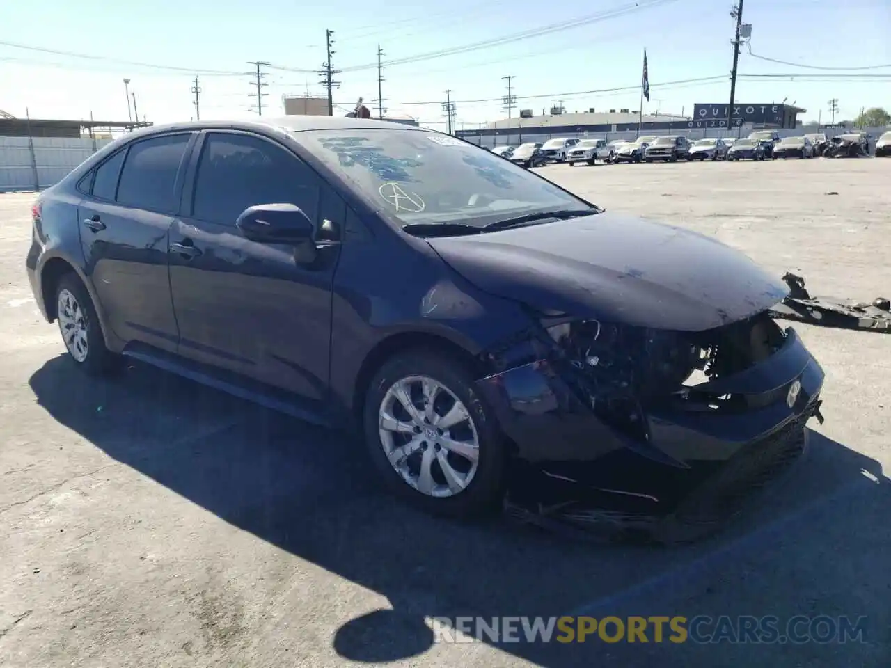 1 Photograph of a damaged car JTDEPMAE0MJ135515 TOYOTA COROLLA 2021