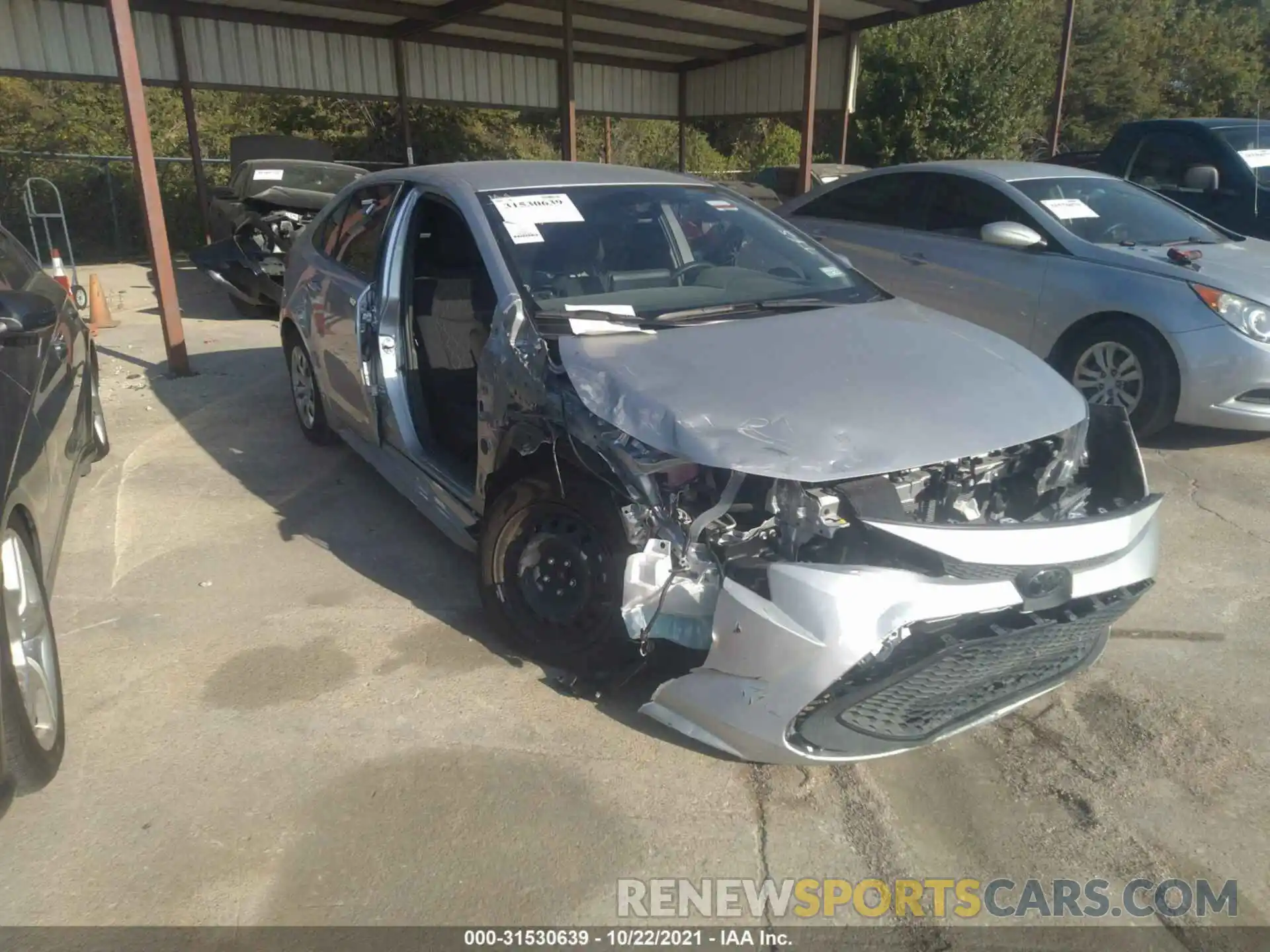 1 Photograph of a damaged car JTDEPMAE0MJ136194 TOYOTA COROLLA 2021