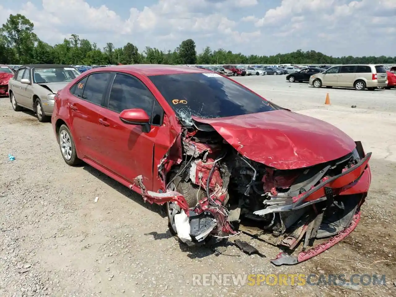 1 Photograph of a damaged car JTDEPMAE0MJ137443 TOYOTA COROLLA 2021