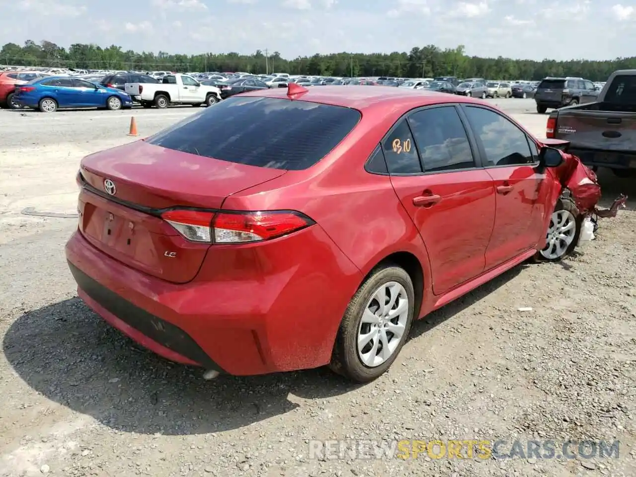 4 Photograph of a damaged car JTDEPMAE0MJ137443 TOYOTA COROLLA 2021