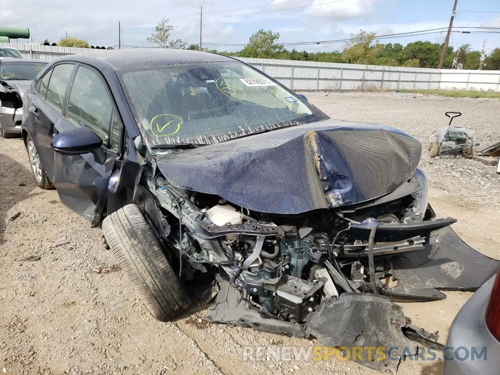 1 Photograph of a damaged car JTDEPMAE0MJ138432 TOYOTA COROLLA 2021