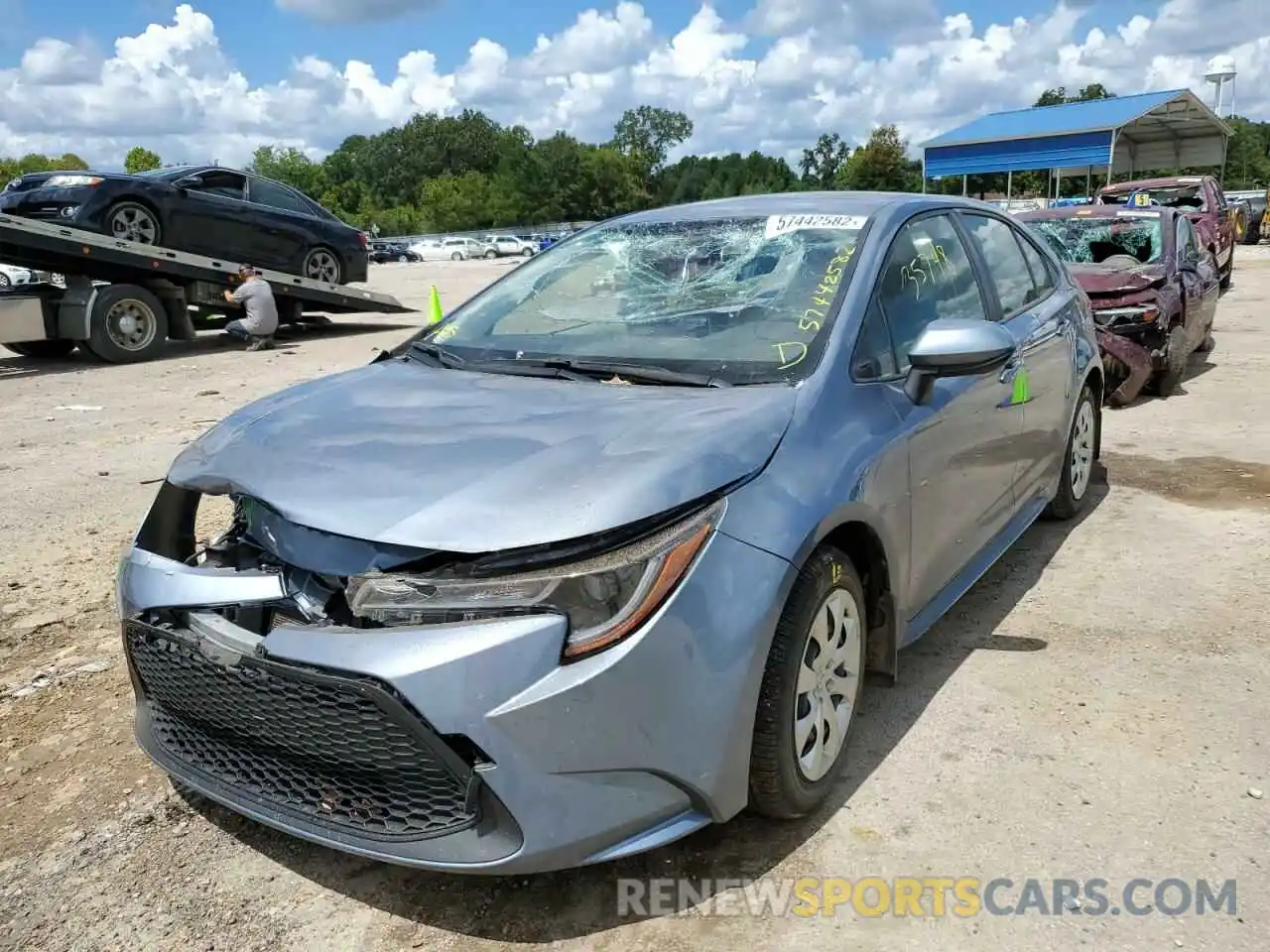 2 Photograph of a damaged car JTDEPMAE0MJ143579 TOYOTA COROLLA 2021