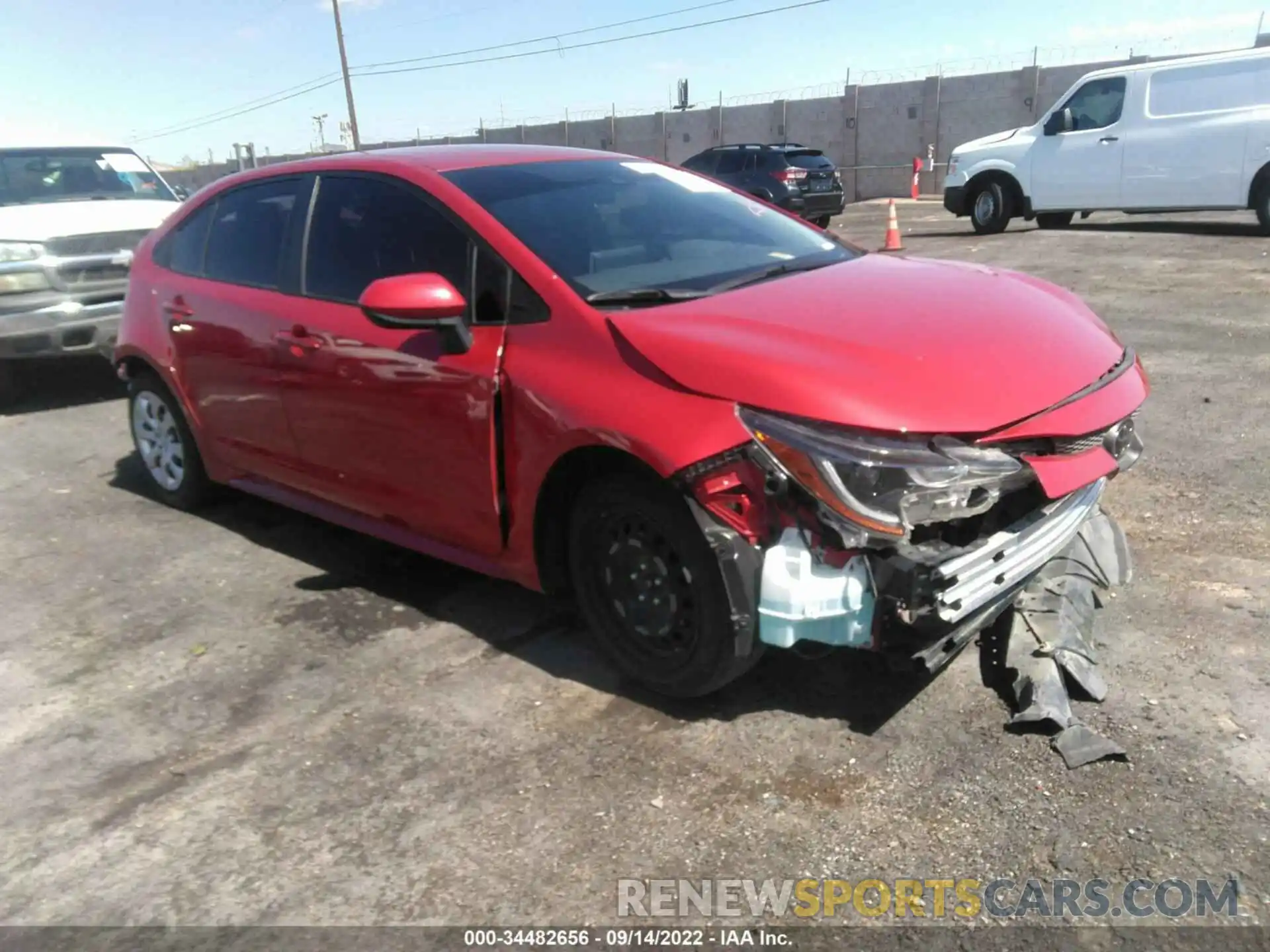 1 Photograph of a damaged car JTDEPMAE0MJ143923 TOYOTA COROLLA 2021