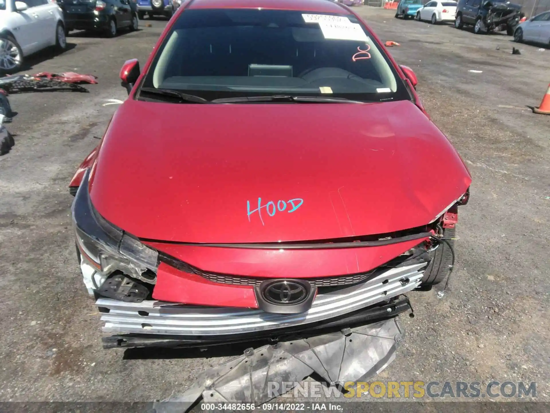 10 Photograph of a damaged car JTDEPMAE0MJ143923 TOYOTA COROLLA 2021