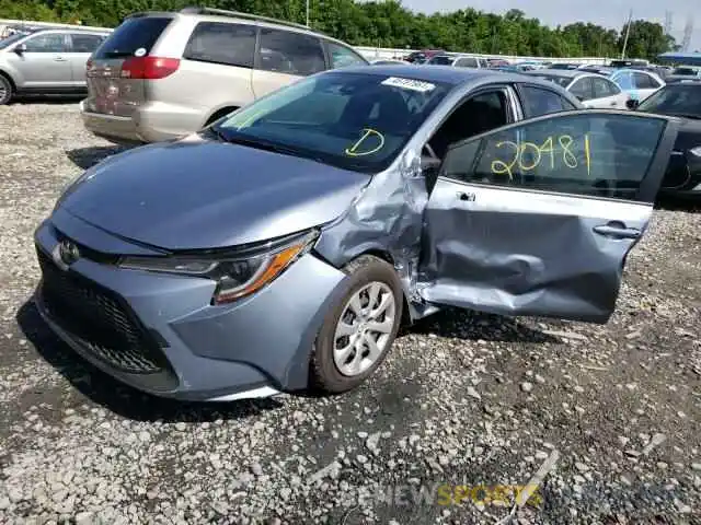 2 Photograph of a damaged car JTDEPMAE0MJ144831 TOYOTA COROLLA 2021