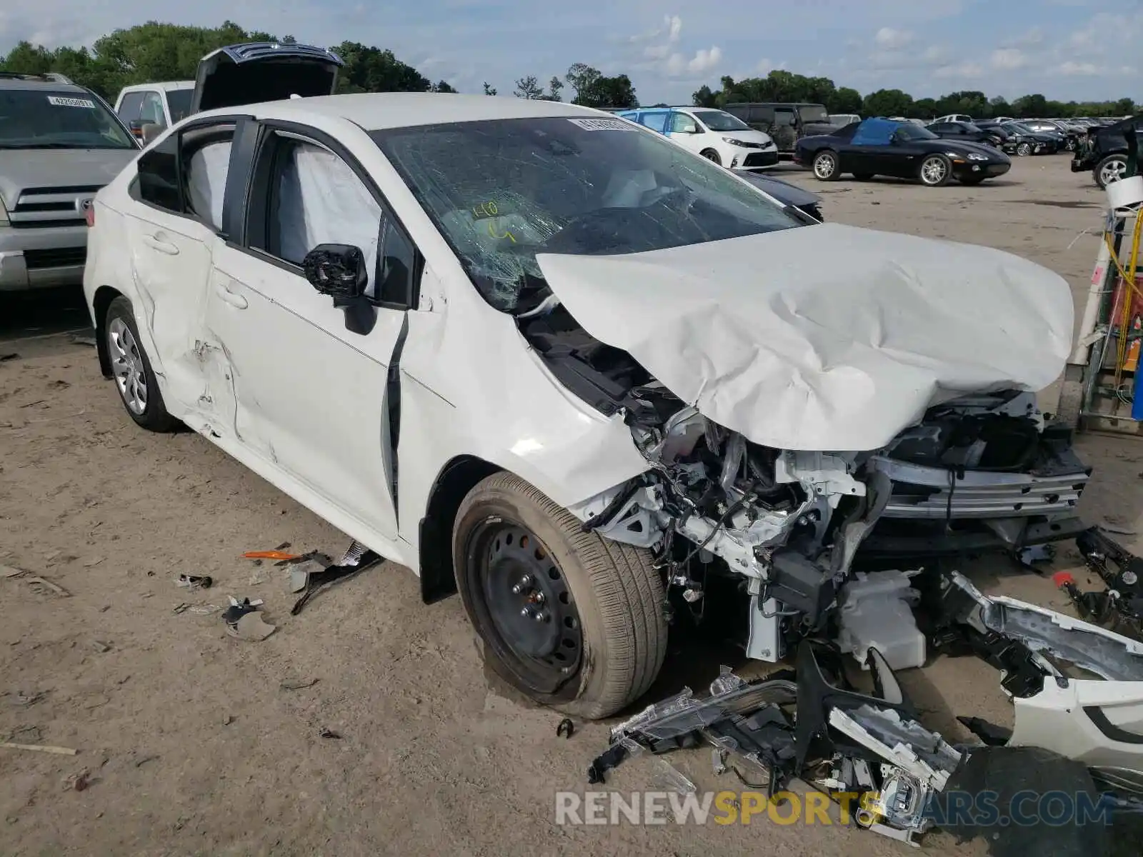 1 Photograph of a damaged car JTDEPMAE0MJ145039 TOYOTA COROLLA 2021