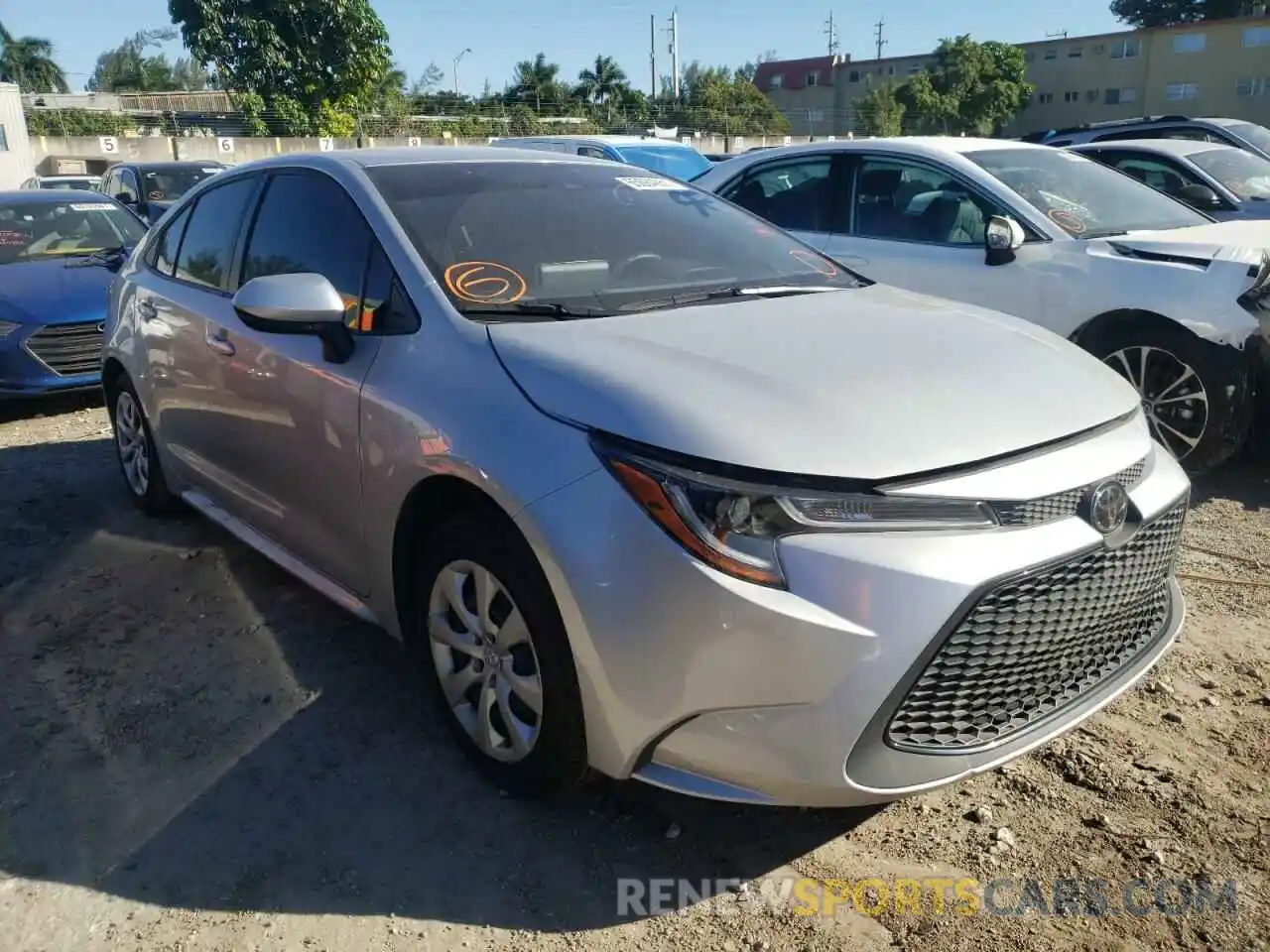 1 Photograph of a damaged car JTDEPMAE0MJ145185 TOYOTA COROLLA 2021