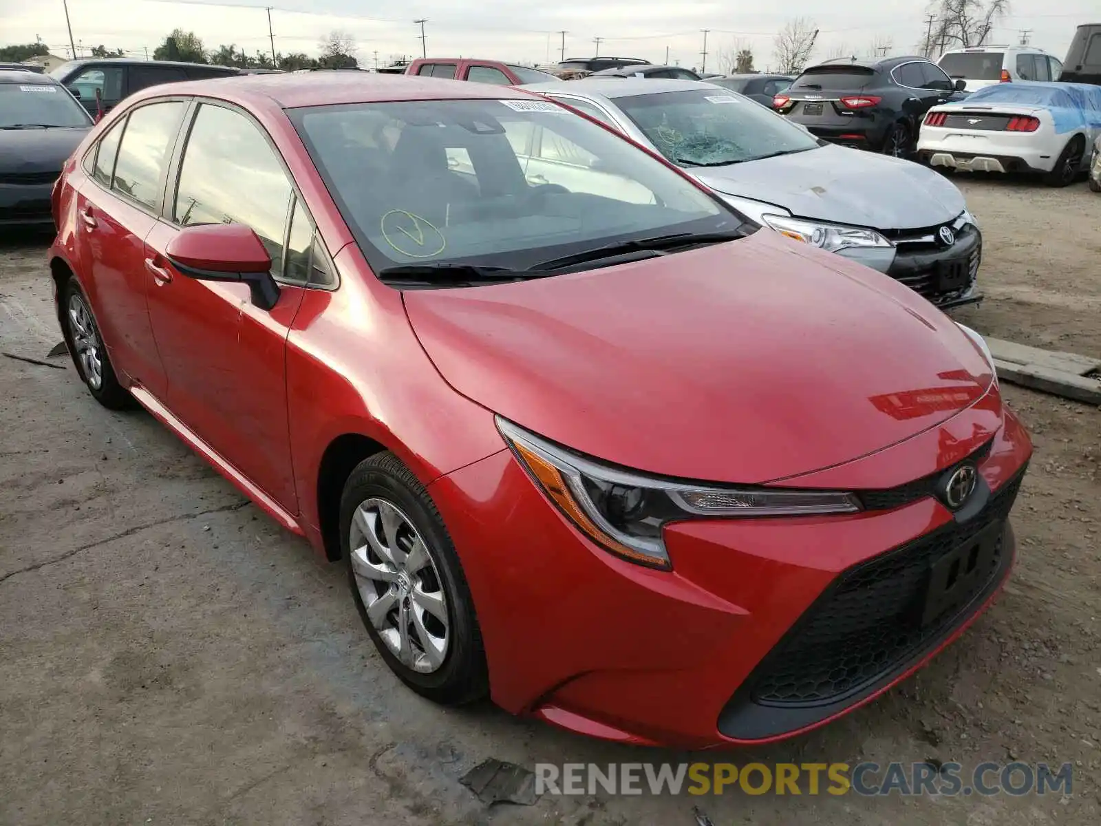 1 Photograph of a damaged car JTDEPMAE0MJ145204 TOYOTA COROLLA 2021