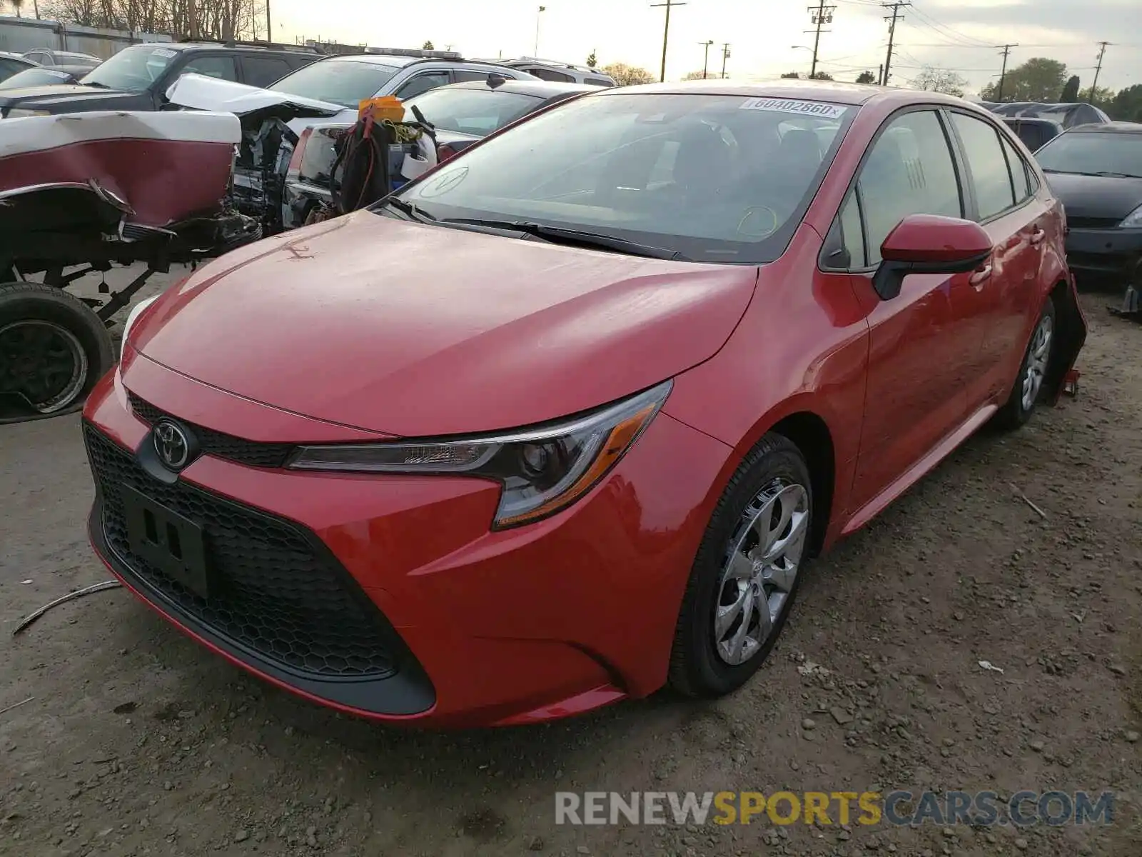 2 Photograph of a damaged car JTDEPMAE0MJ145204 TOYOTA COROLLA 2021