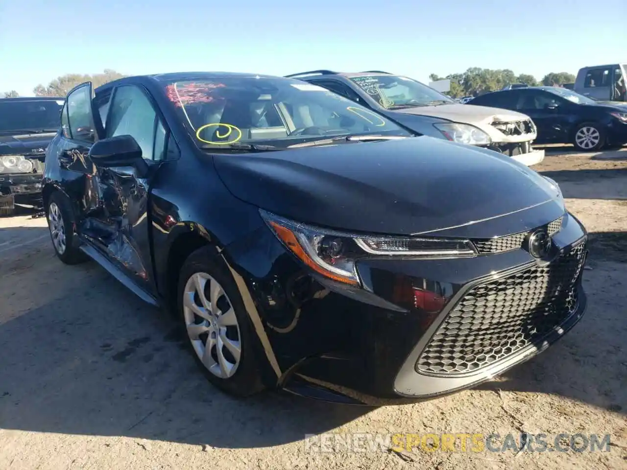 1 Photograph of a damaged car JTDEPMAE0MJ146885 TOYOTA COROLLA 2021