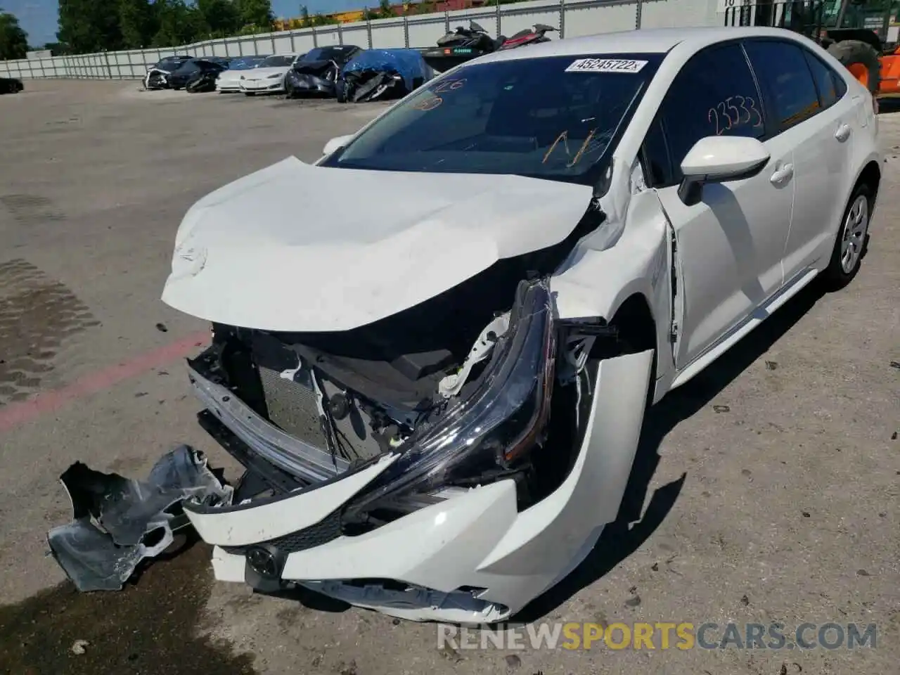 2 Photograph of a damaged car JTDEPMAE0MJ148345 TOYOTA COROLLA 2021