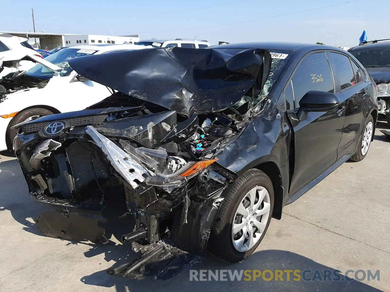 2 Photograph of a damaged car JTDEPMAE0MJ148796 TOYOTA COROLLA 2021