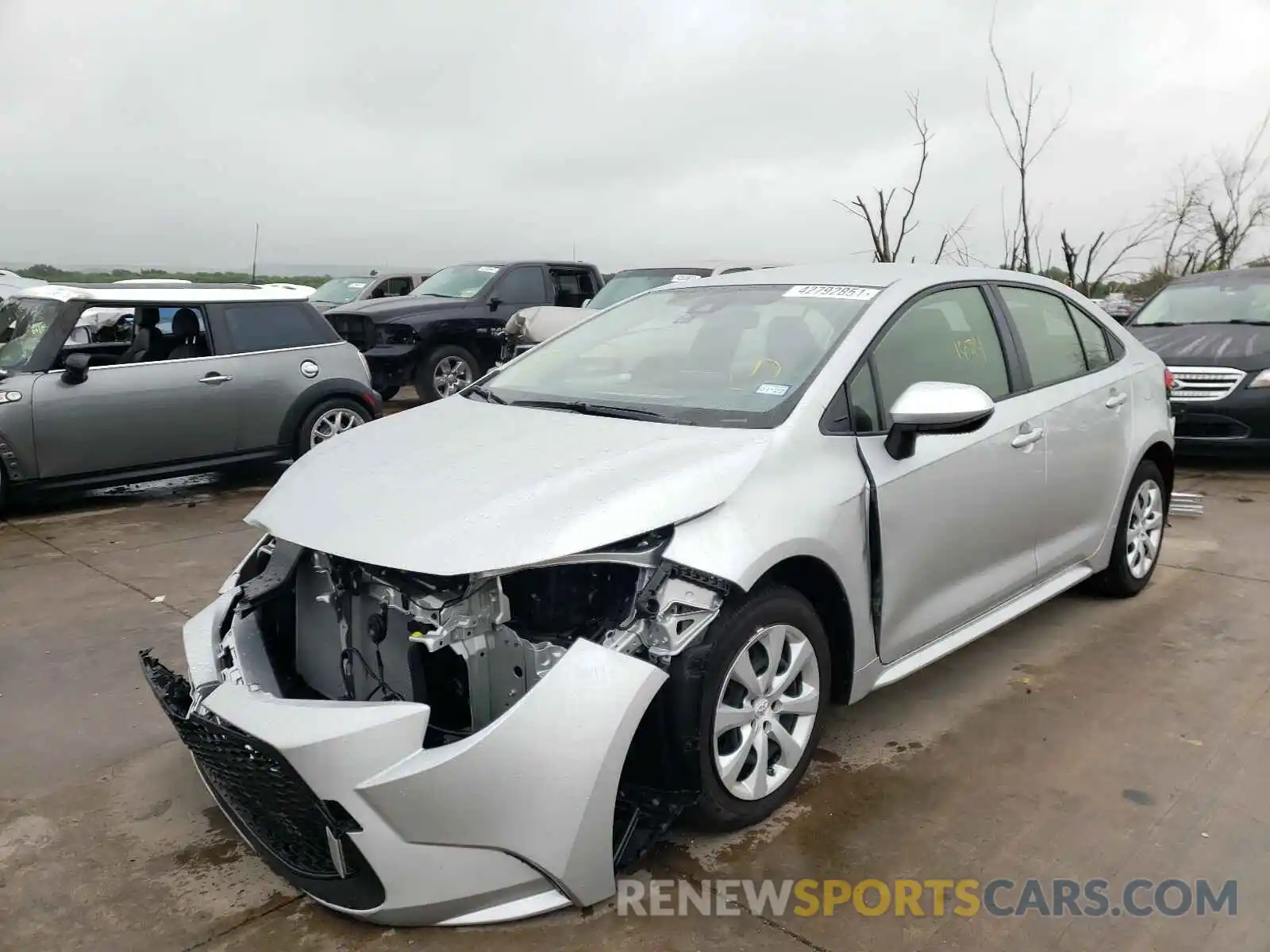 2 Photograph of a damaged car JTDEPMAE0MJ148863 TOYOTA COROLLA 2021