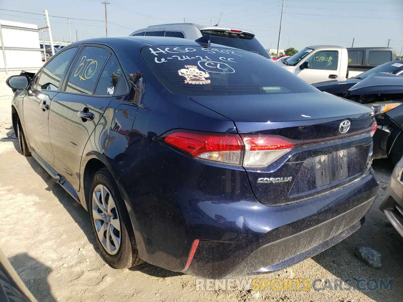 3 Photograph of a damaged car JTDEPMAE0MJ149575 TOYOTA COROLLA 2021