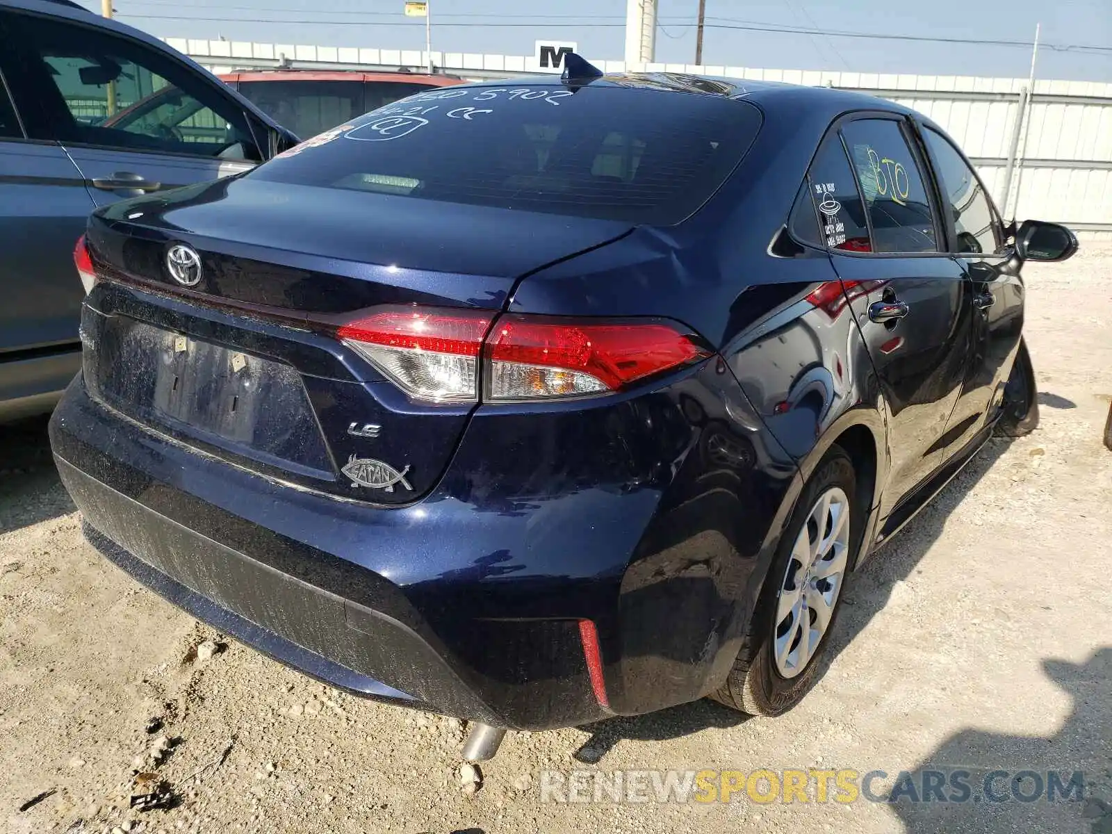 4 Photograph of a damaged car JTDEPMAE0MJ149575 TOYOTA COROLLA 2021