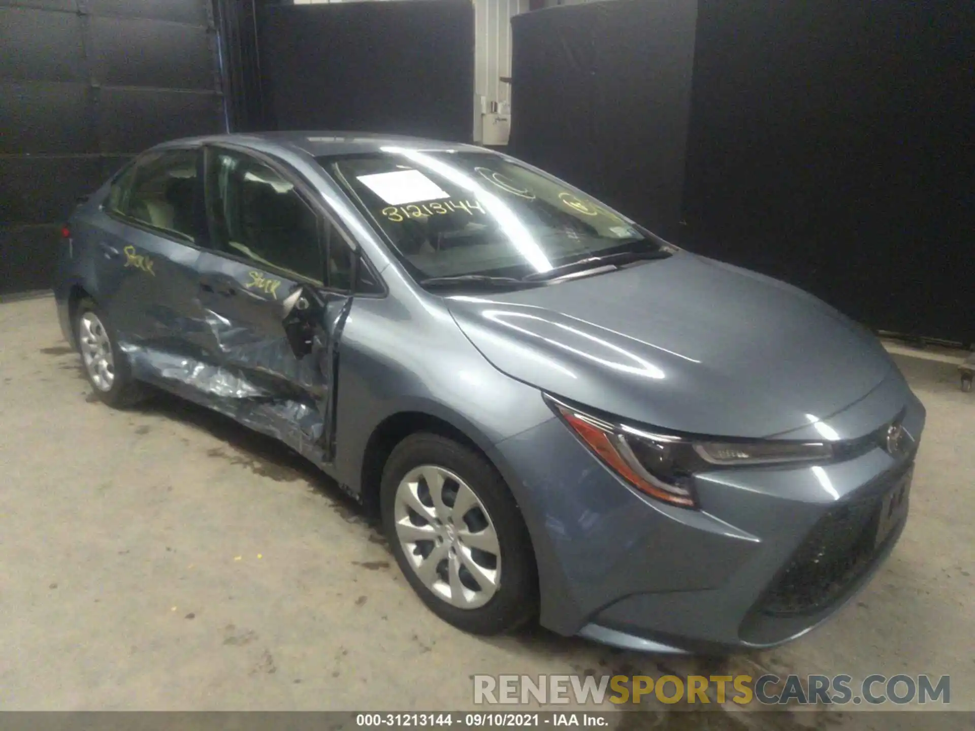 1 Photograph of a damaged car JTDEPMAE0MJ150368 TOYOTA COROLLA 2021