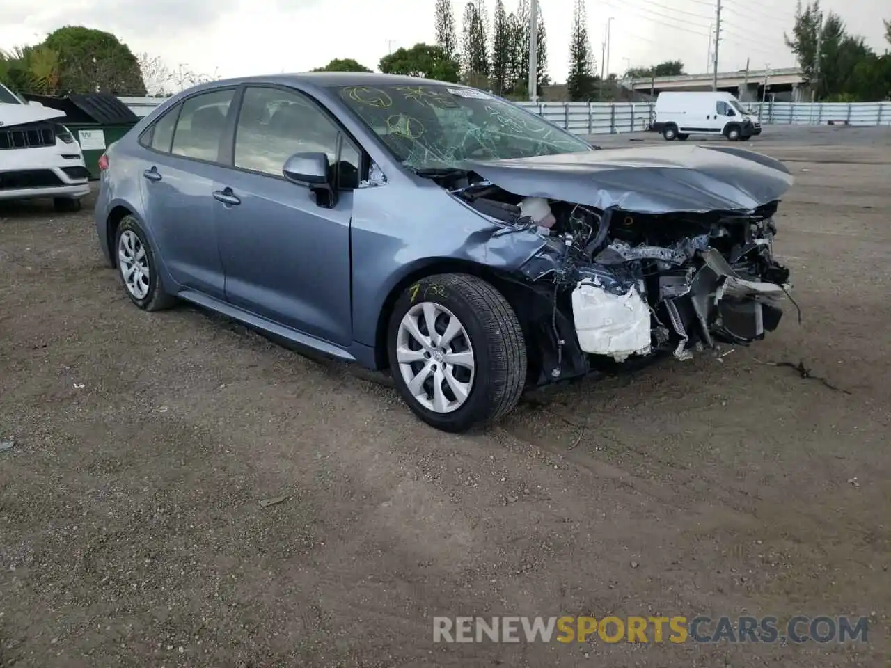 1 Photograph of a damaged car JTDEPMAE0MJ152105 TOYOTA COROLLA 2021