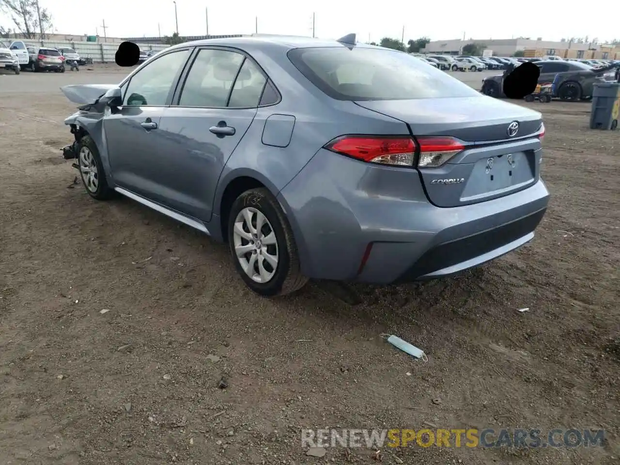 3 Photograph of a damaged car JTDEPMAE0MJ152105 TOYOTA COROLLA 2021