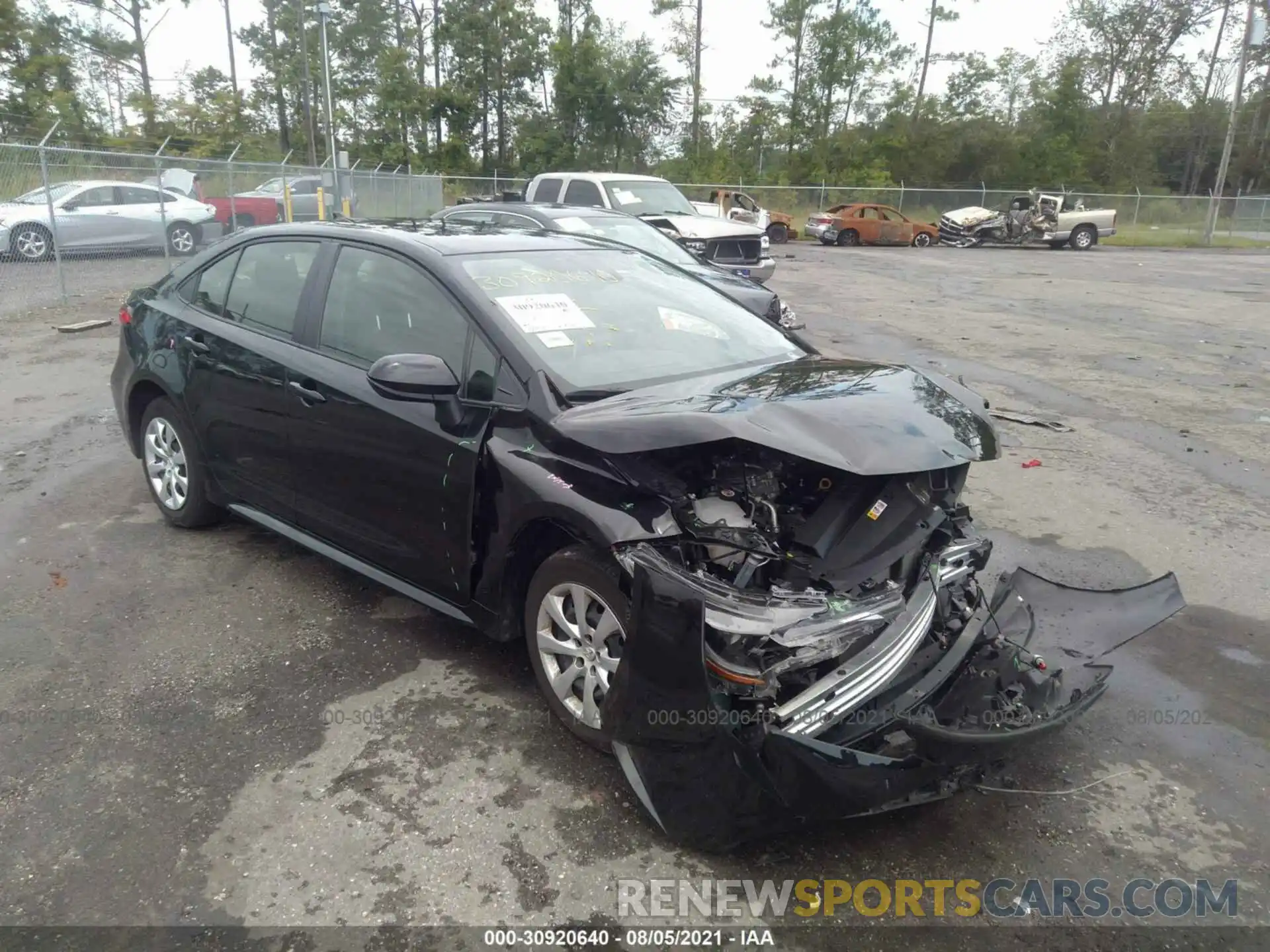 1 Photograph of a damaged car JTDEPMAE0MJ153108 TOYOTA COROLLA 2021