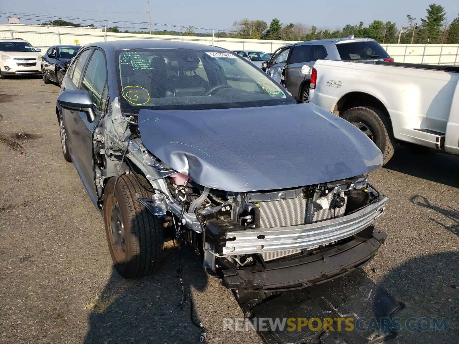 1 Photograph of a damaged car JTDEPMAE0MJ153447 TOYOTA COROLLA 2021