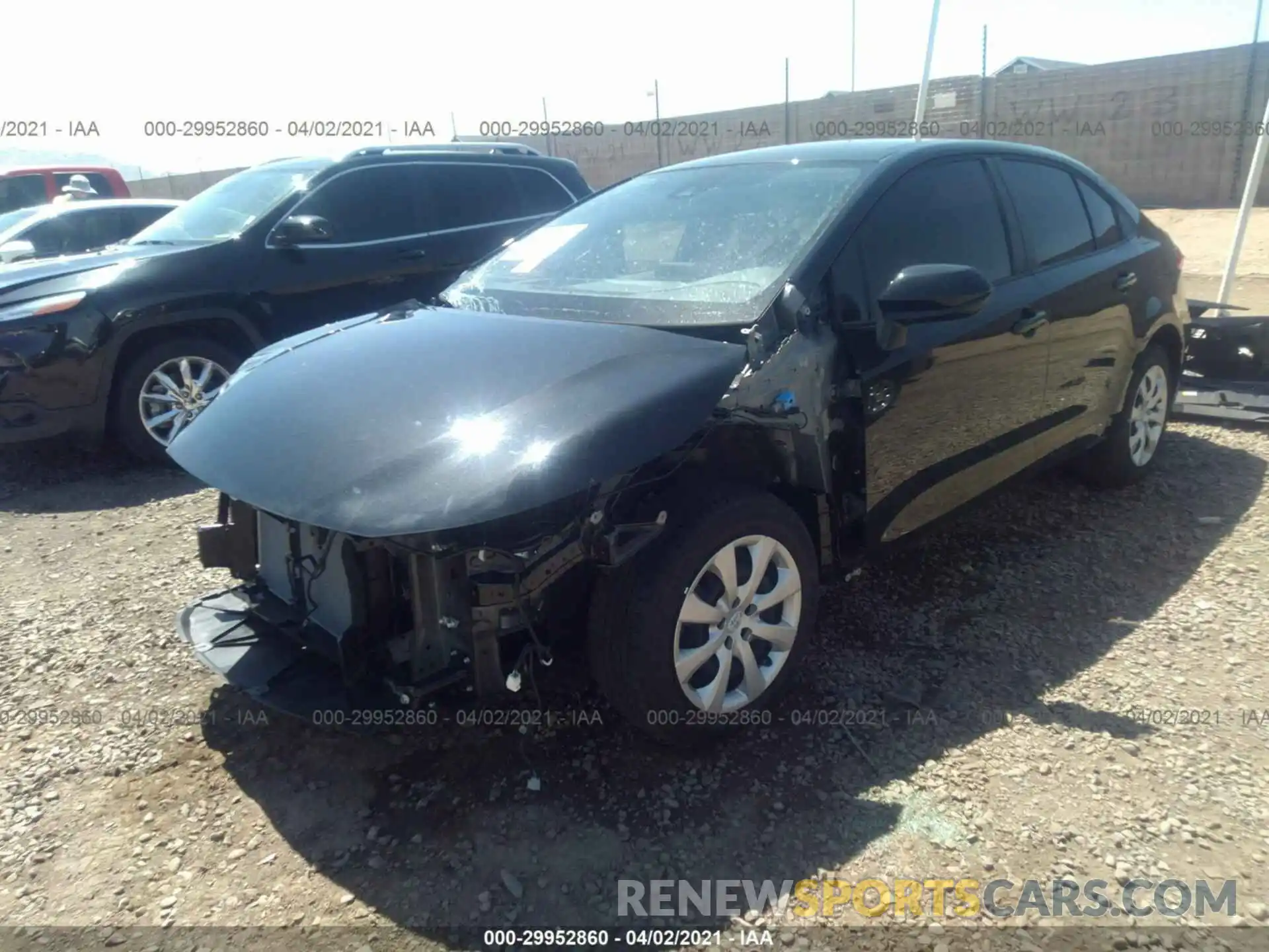 2 Photograph of a damaged car JTDEPMAE0MJ154288 TOYOTA COROLLA 2021