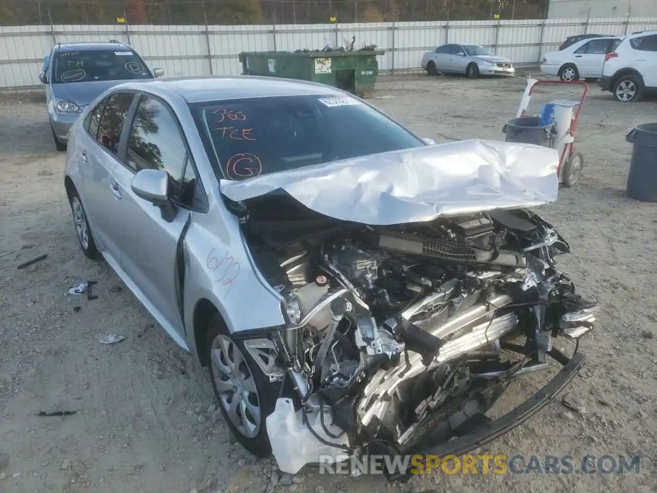 1 Photograph of a damaged car JTDEPMAE0MJ157059 TOYOTA COROLLA 2021