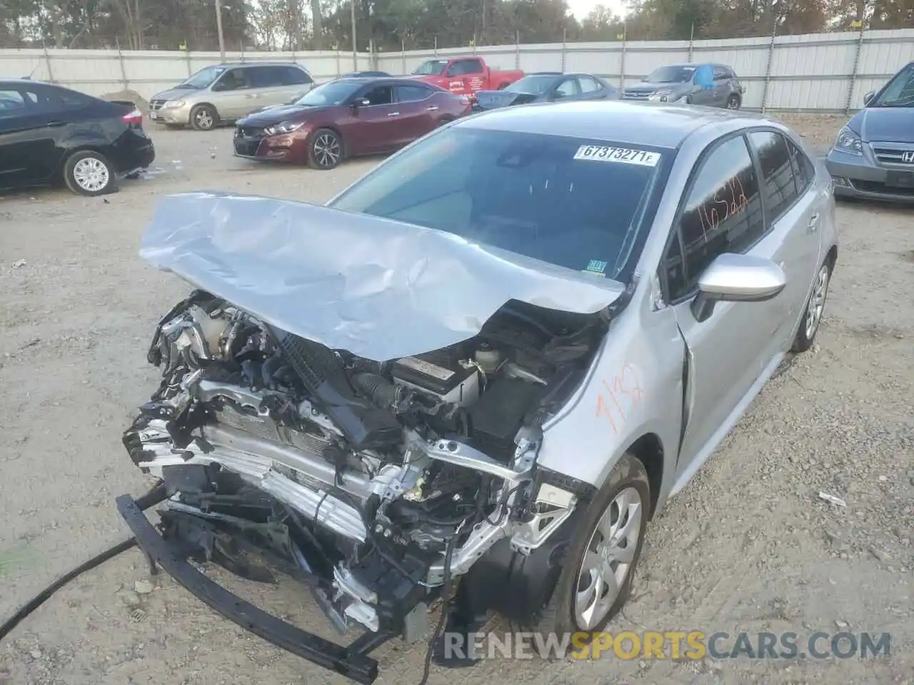 2 Photograph of a damaged car JTDEPMAE0MJ157059 TOYOTA COROLLA 2021