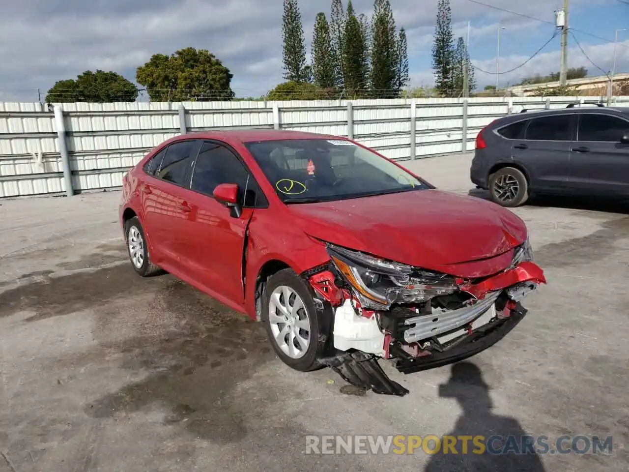 1 Photograph of a damaged car JTDEPMAE0MJ162102 TOYOTA COROLLA 2021