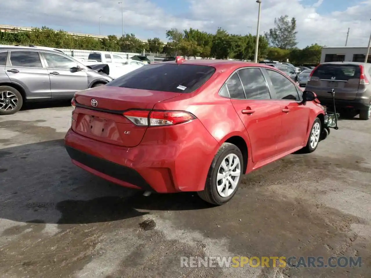 4 Photograph of a damaged car JTDEPMAE0MJ162102 TOYOTA COROLLA 2021