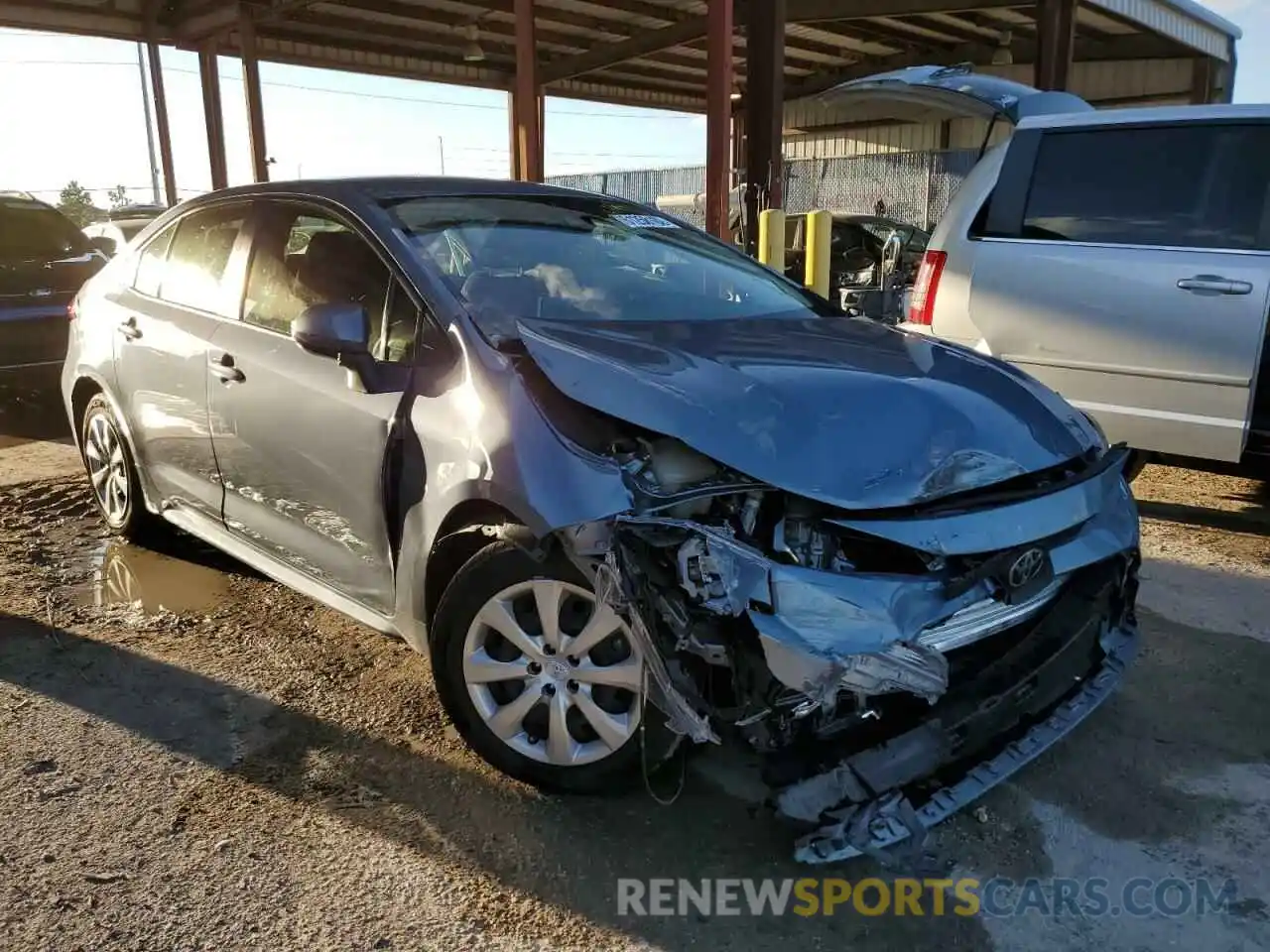 1 Photograph of a damaged car JTDEPMAE0MJ162214 TOYOTA COROLLA 2021