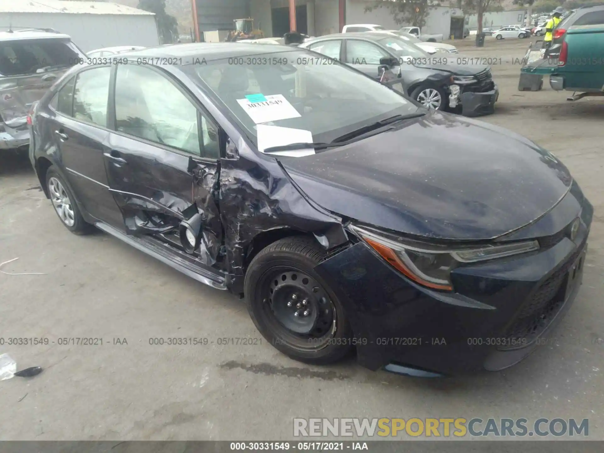 1 Photograph of a damaged car JTDEPMAE0MJ162407 TOYOTA COROLLA 2021