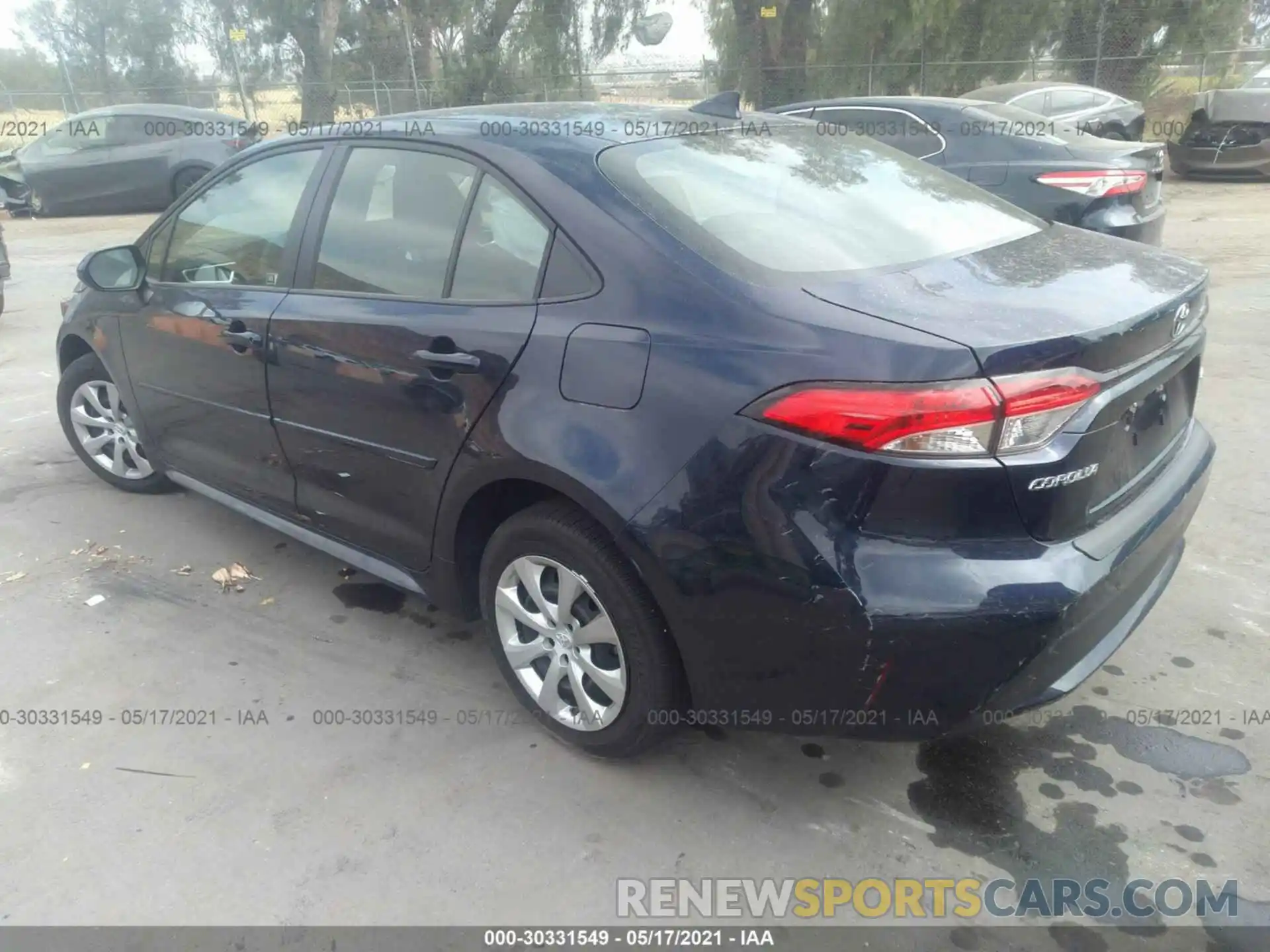 3 Photograph of a damaged car JTDEPMAE0MJ162407 TOYOTA COROLLA 2021